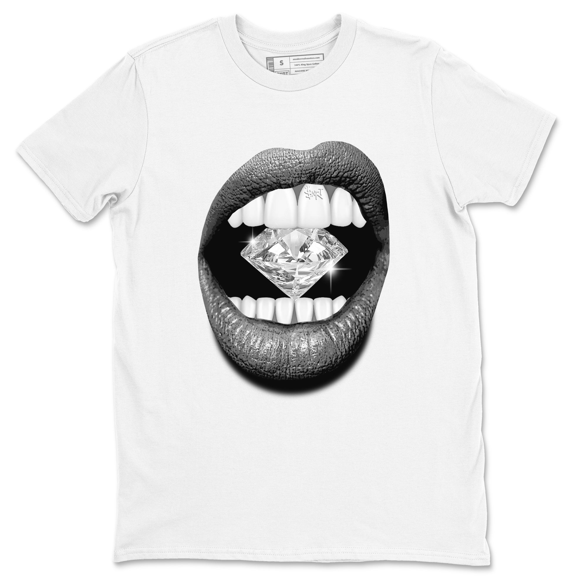 Lips Diamond snkmatch Tees - Air Jordan 4 Wet Cement