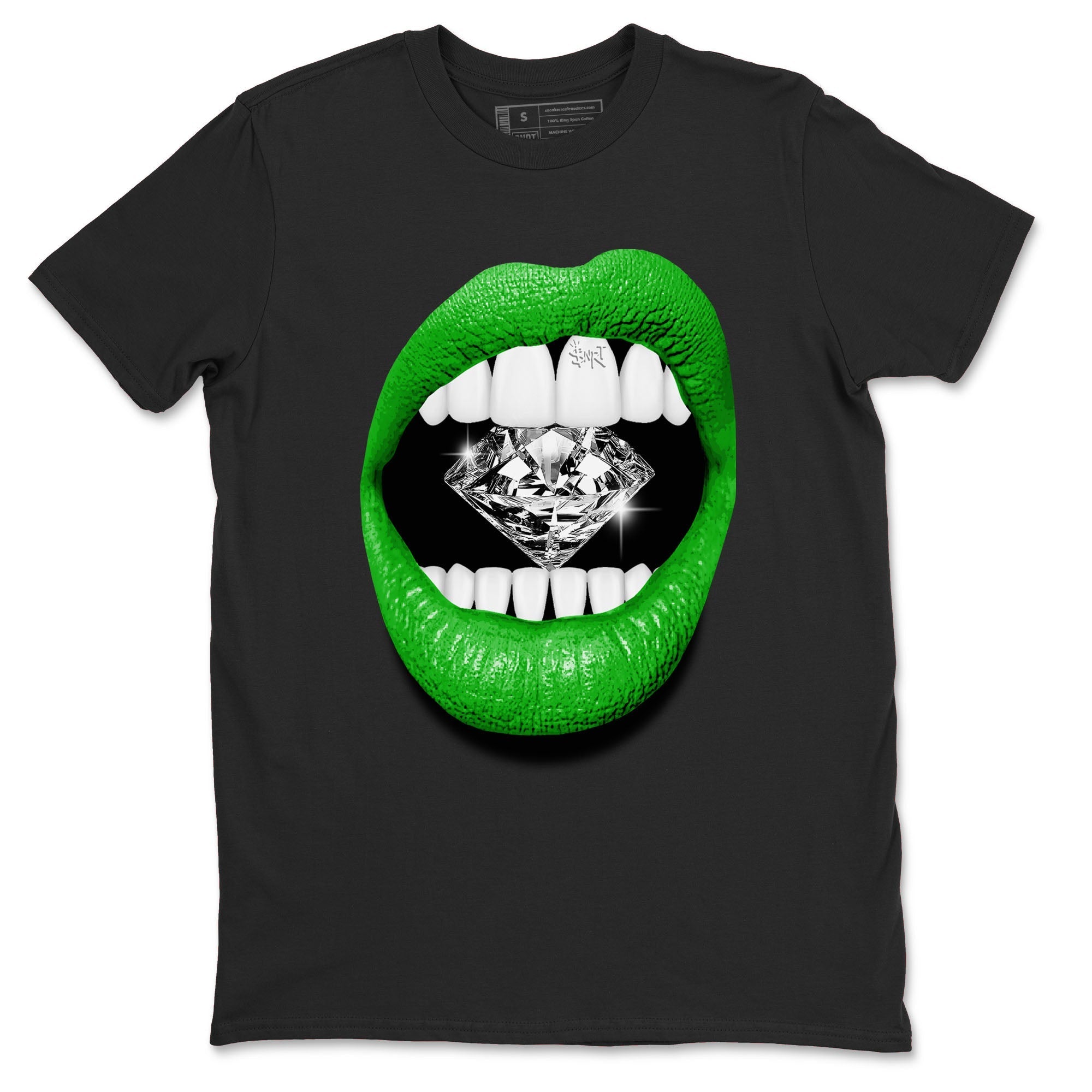 Lips Diamond snkmatch Tees - Air Jordan 5 Lucky Green