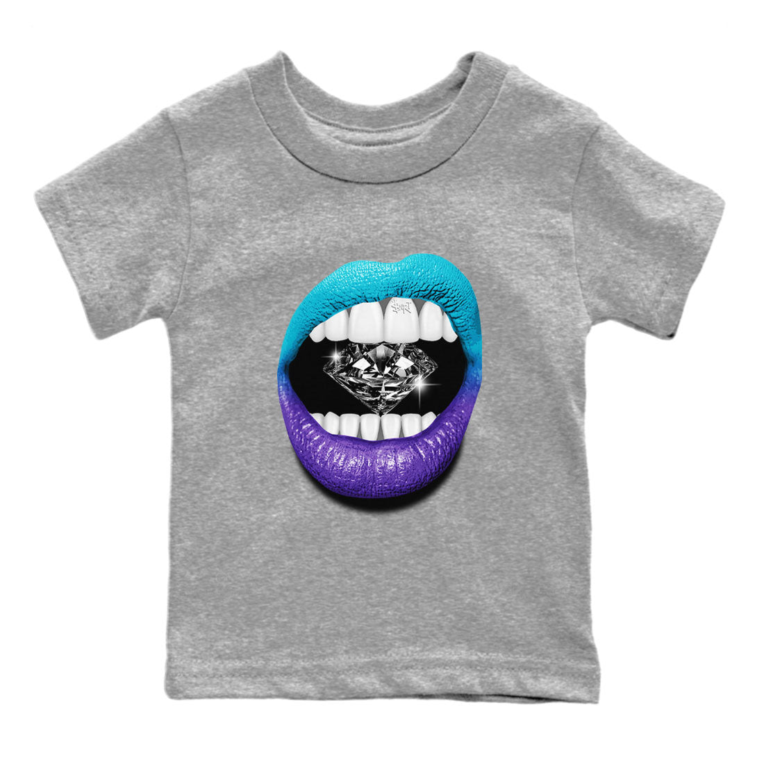 Lips Diamond Kids Tops - Air Jordan 6 Aqua
