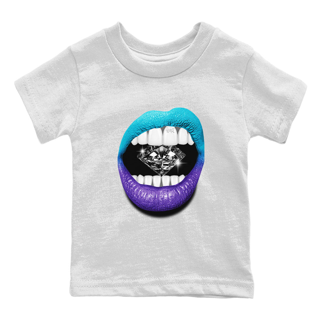 Lips Diamond Kids Tops - Air Jordan 6 Aqua