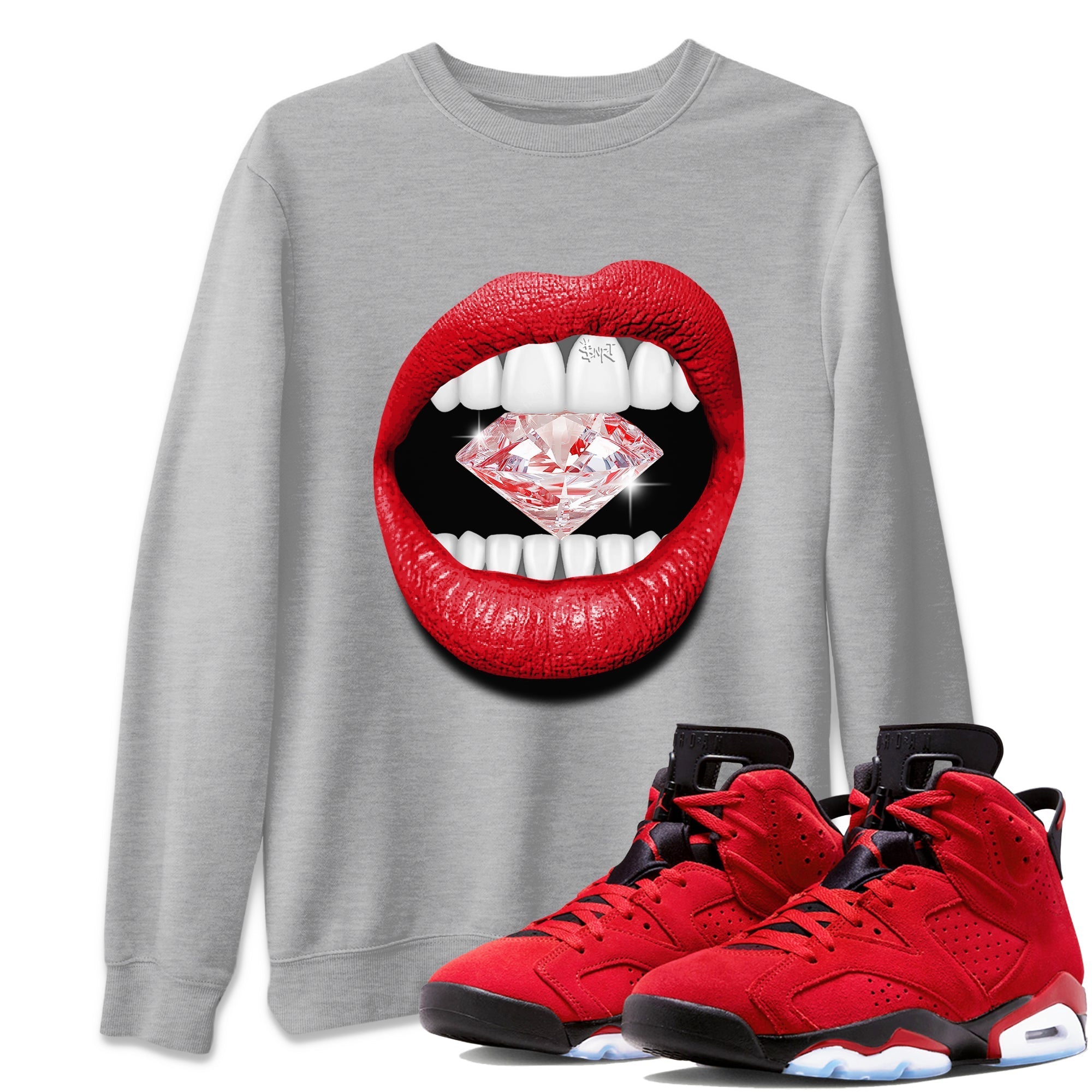 Lips Diamond Unisex Tops - Air Jordan 6 Toro Bravo