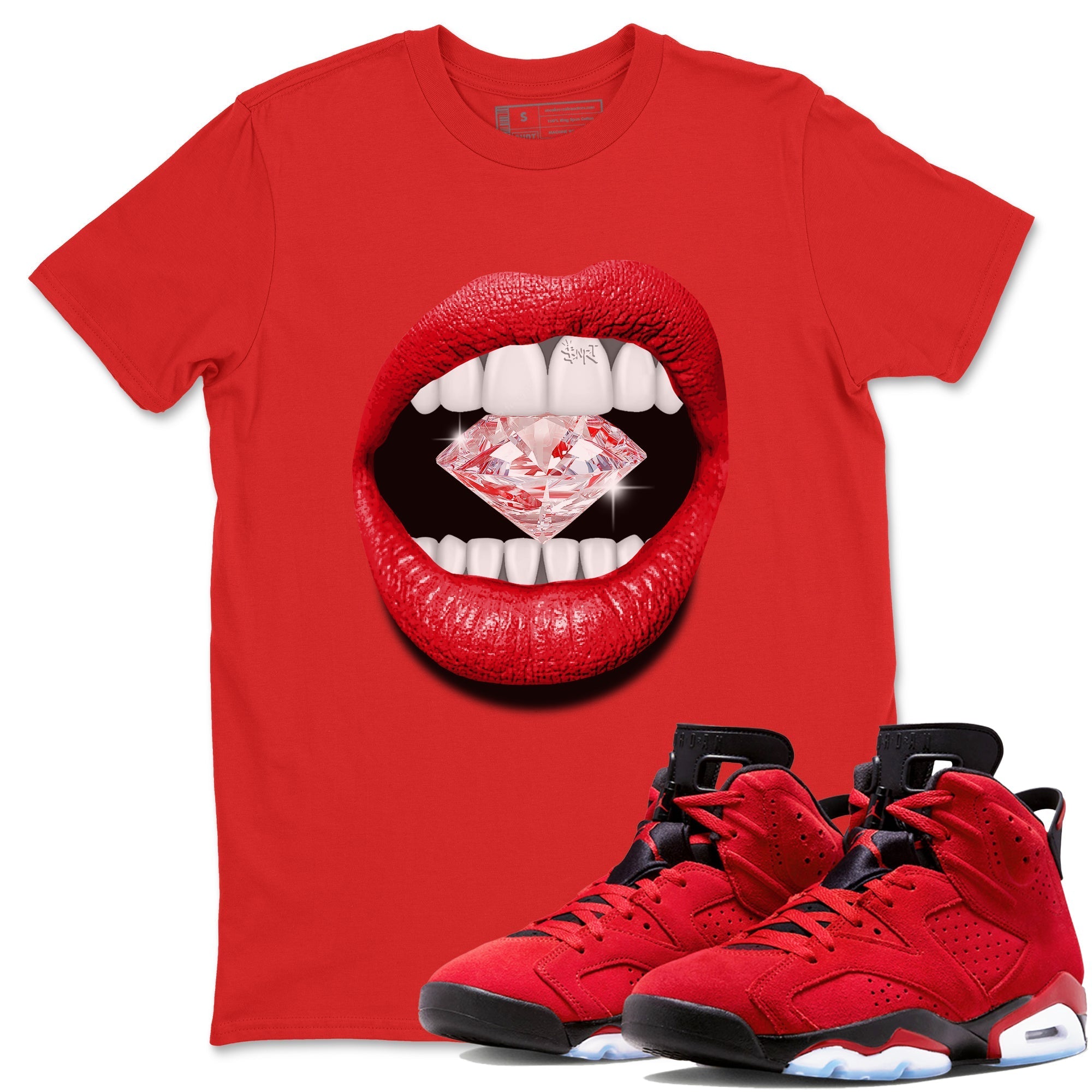 Lips Diamond Unisex Tops - Air Jordan 6 Toro Bravo