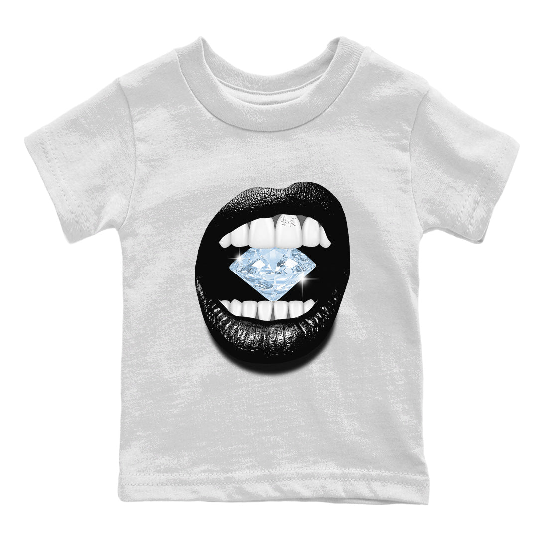 Lips Diamond Kids Tops - Air Jordan 7 Chambray