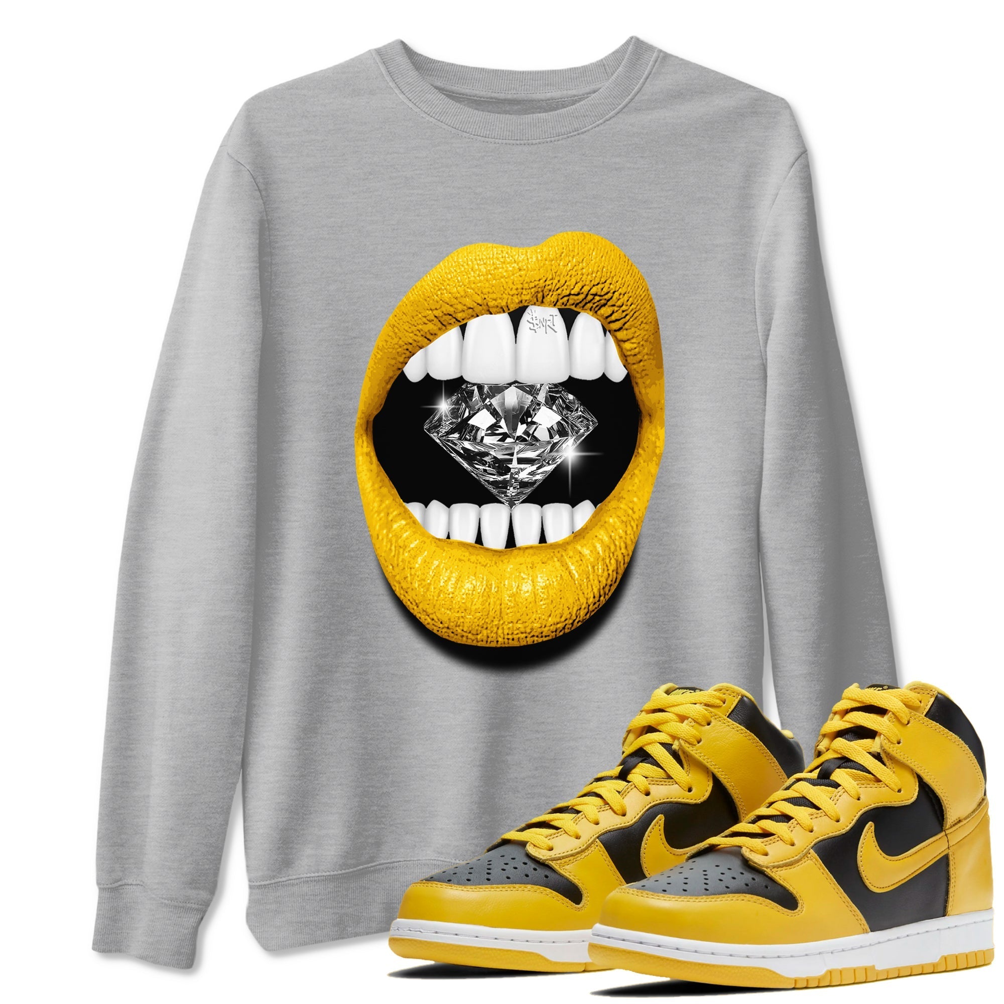 Lips Diamond snkmatch Tees - Dunk High Pollen