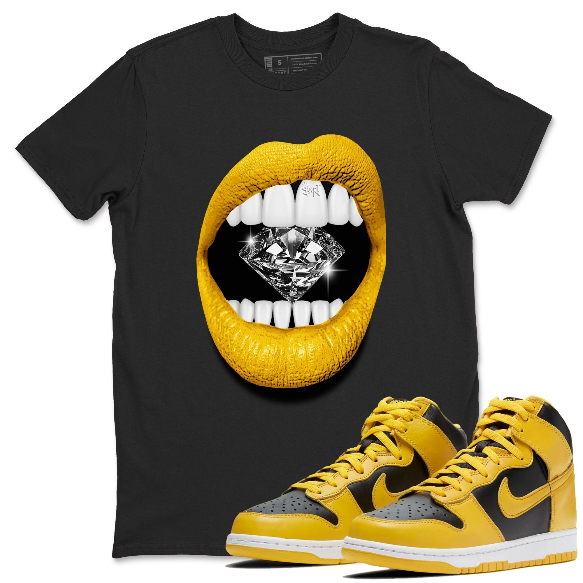 Lips Diamond snkmatch Tees - Dunk High Pollen