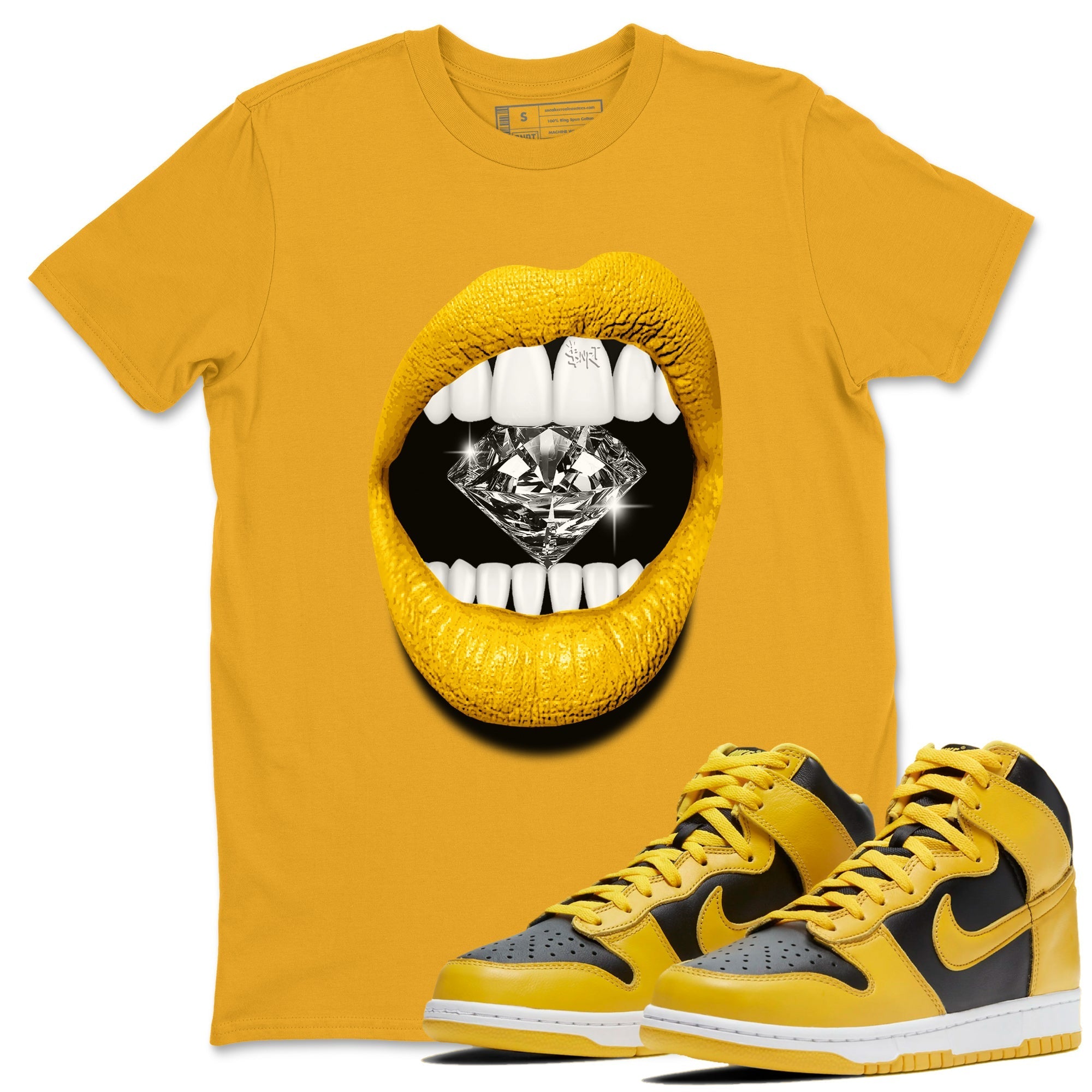 Lips Diamond snkmatch Tees - Dunk High Pollen
