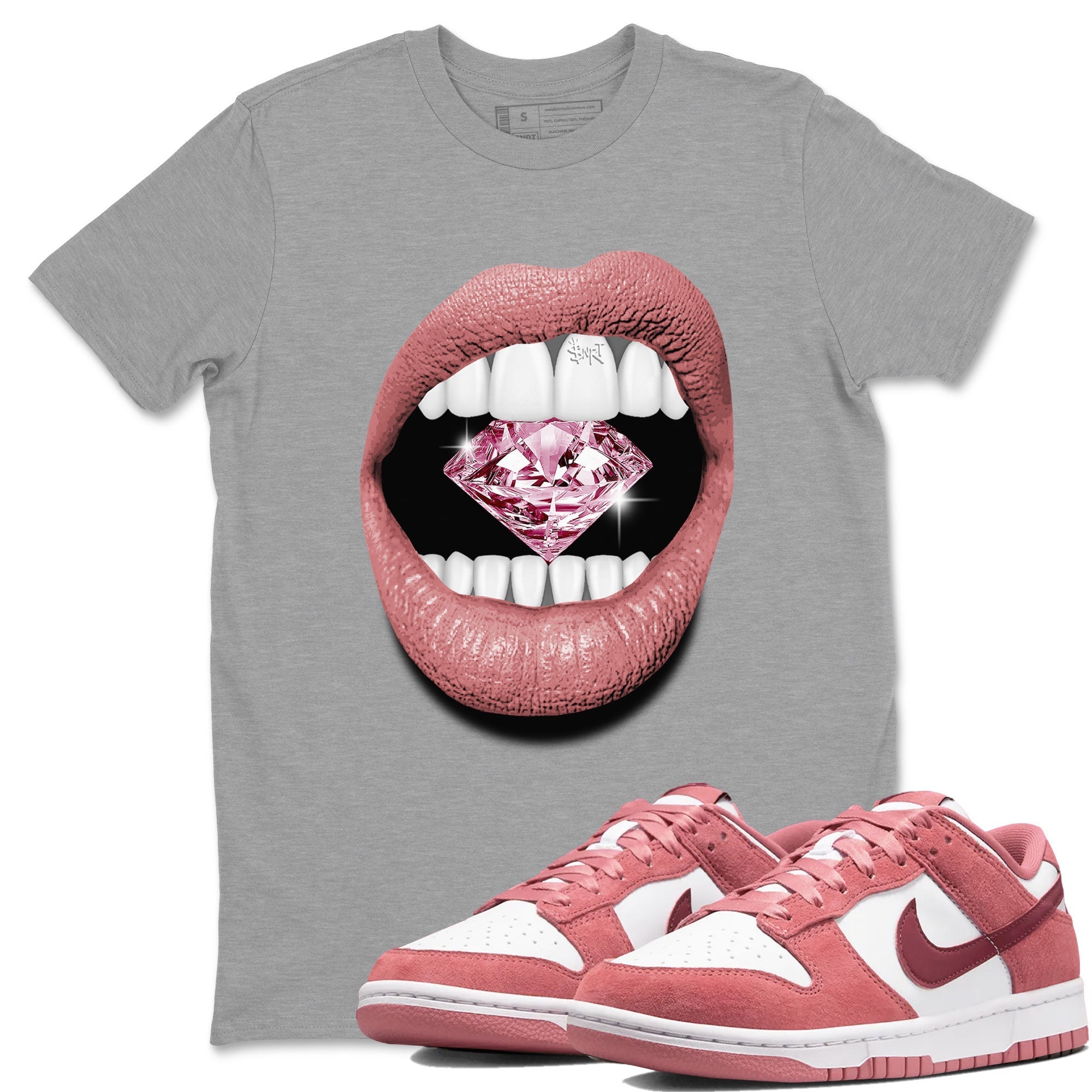 Lips Diamond snkmatch Tee - Dunk Valentines Day 2024