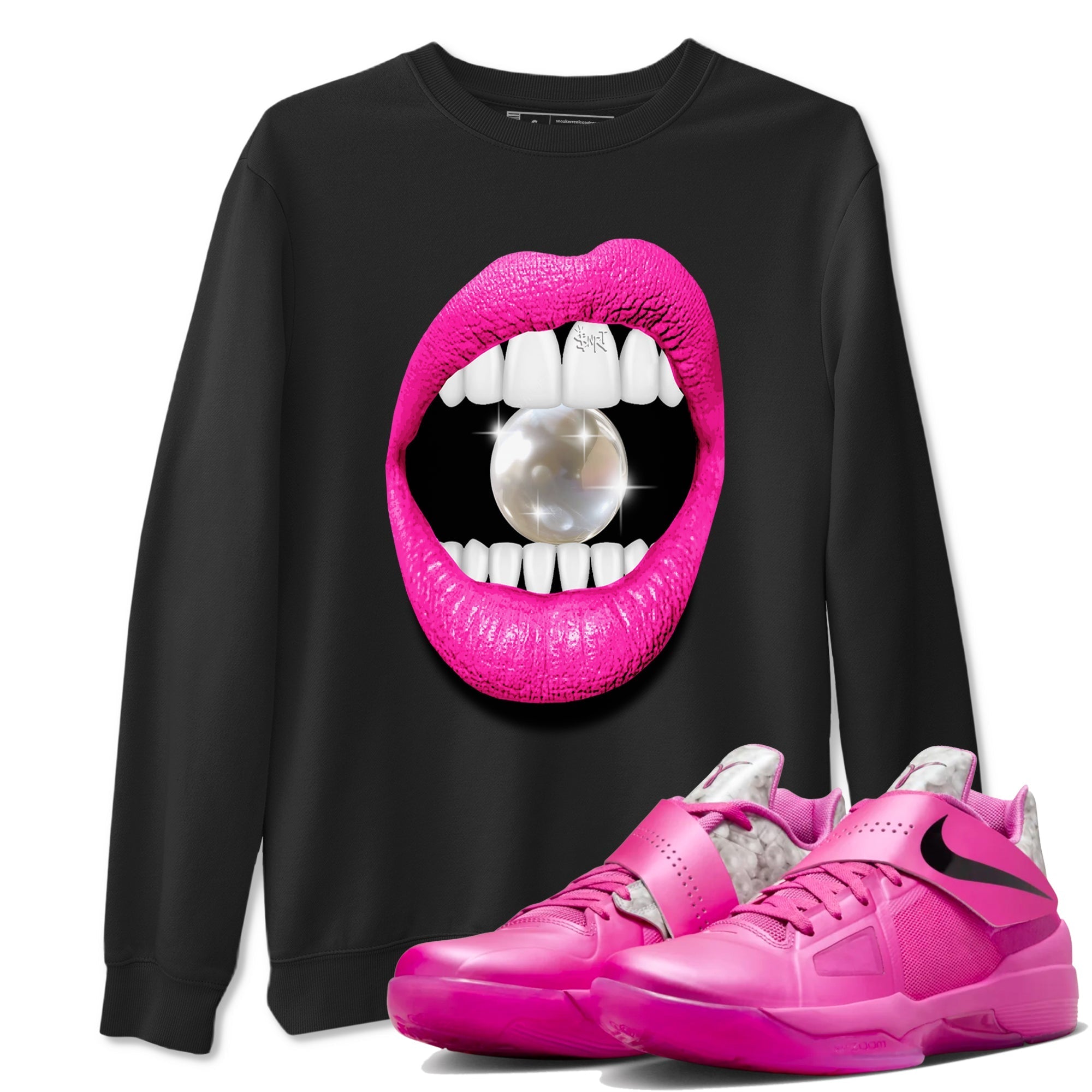 Lips Diamond snkmatch Tees - Nike KD 4 Aunt Pearl