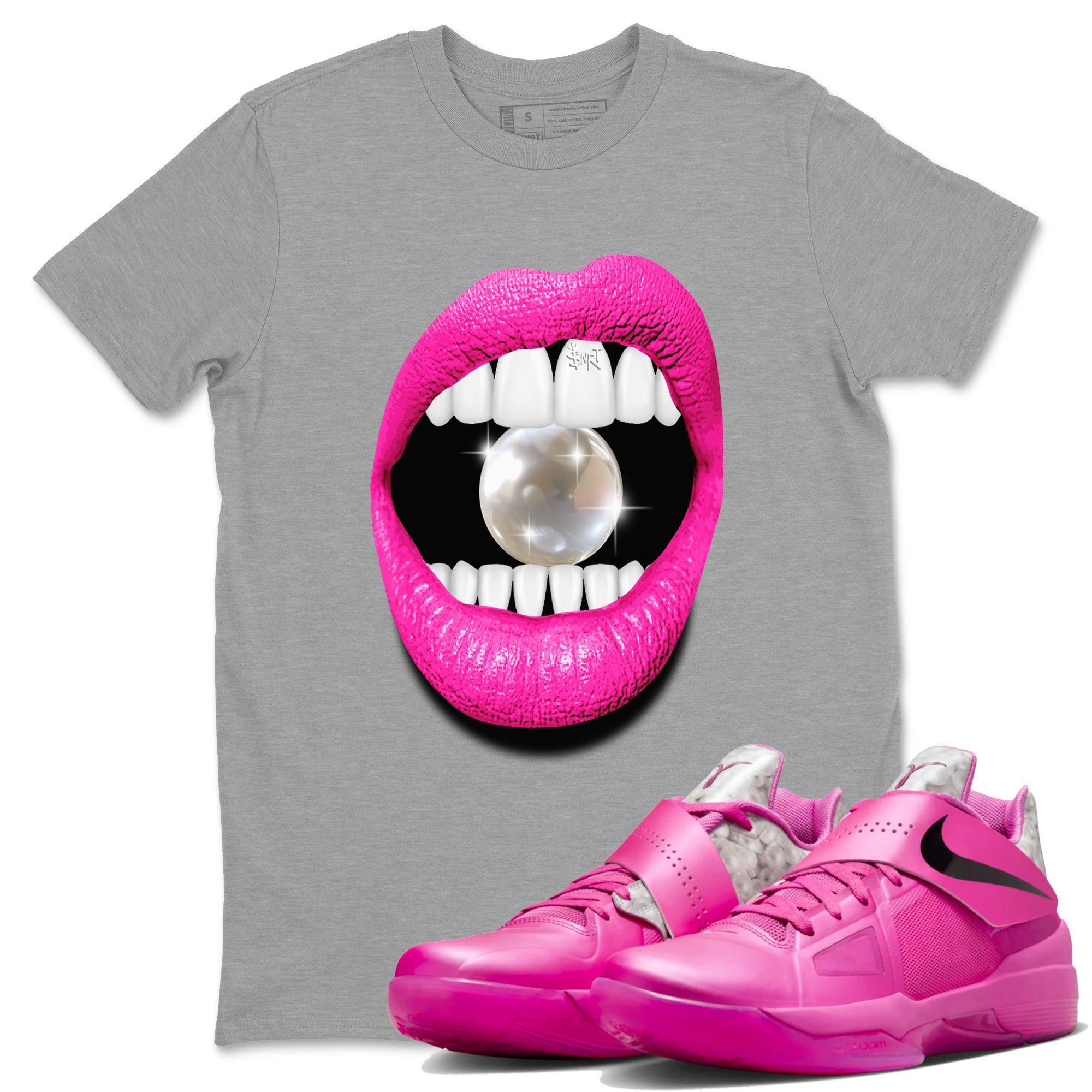 Lips Diamond snkmatch Tees - Nike KD 4 Aunt Pearl