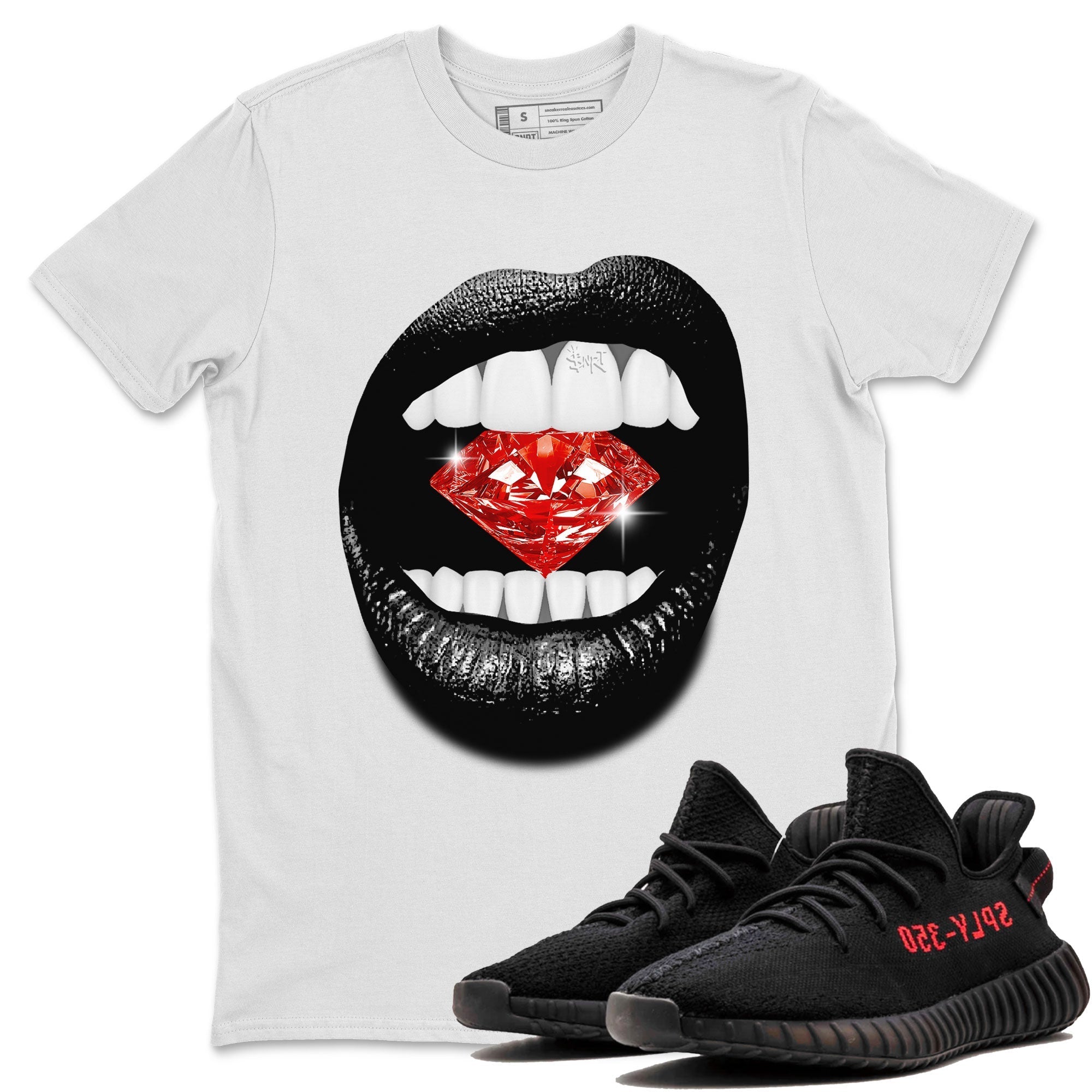 Lips Diamond snkmatch Tee - Yeezy 350 Bred