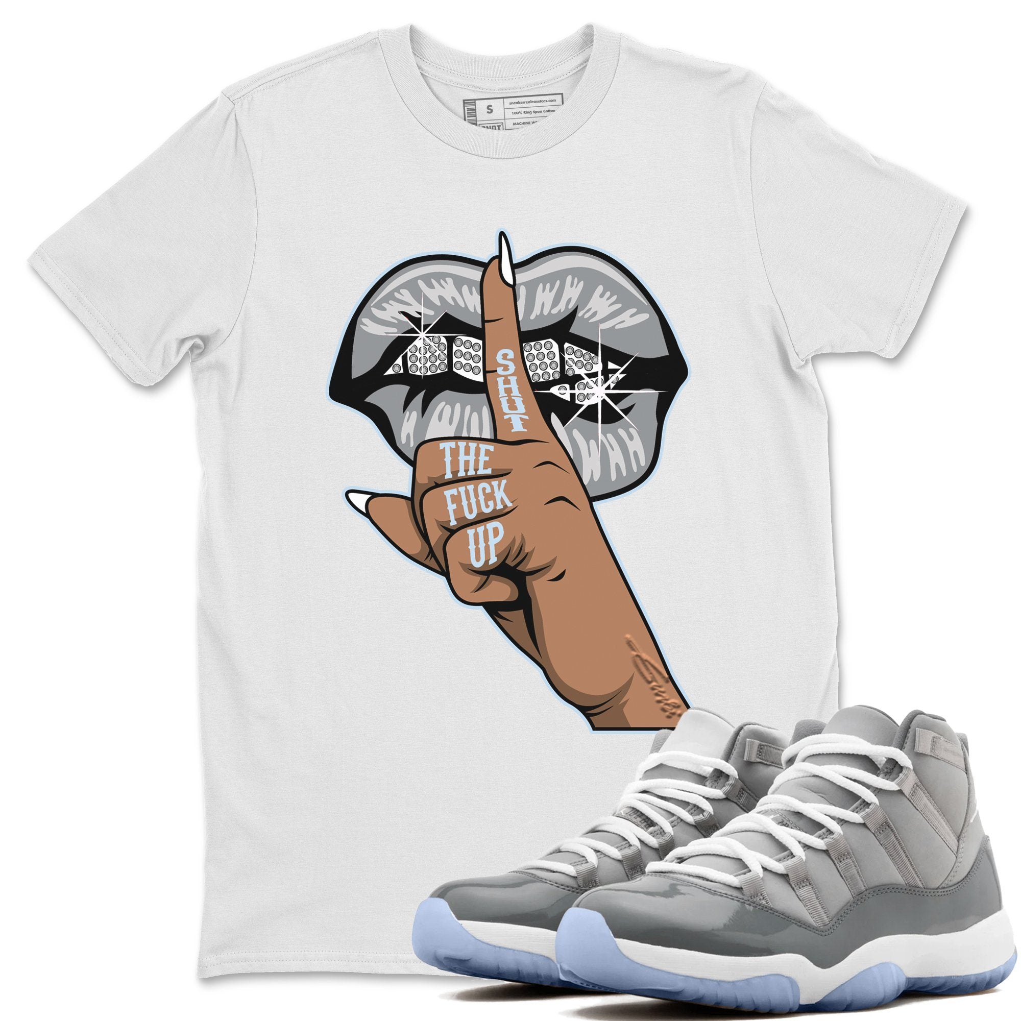 Lips Hand Unisex Tops - Air Jordan 11 Cool Grey