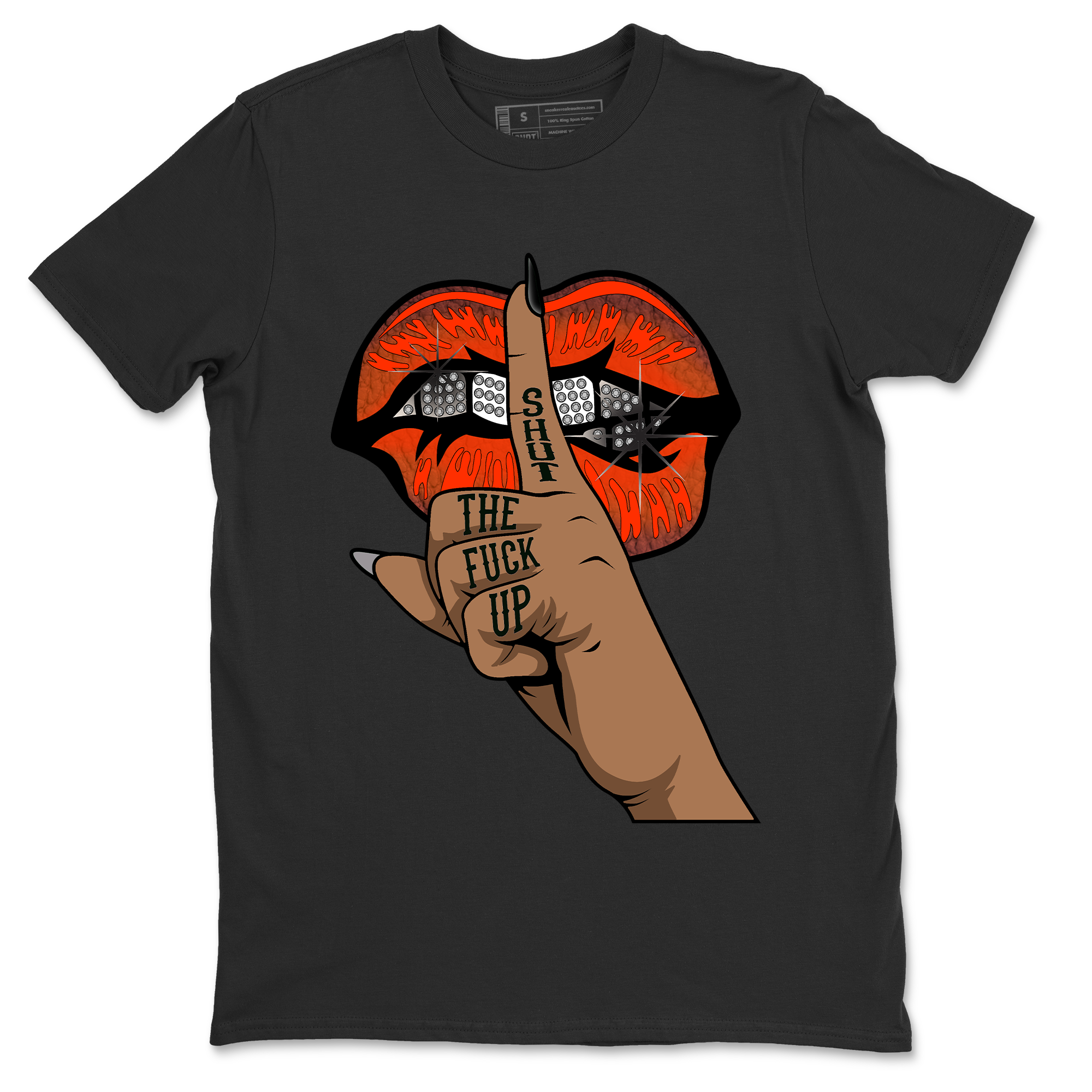 Lips Hand Unisex Tops - Air Jordan 12 Brilliant Orange