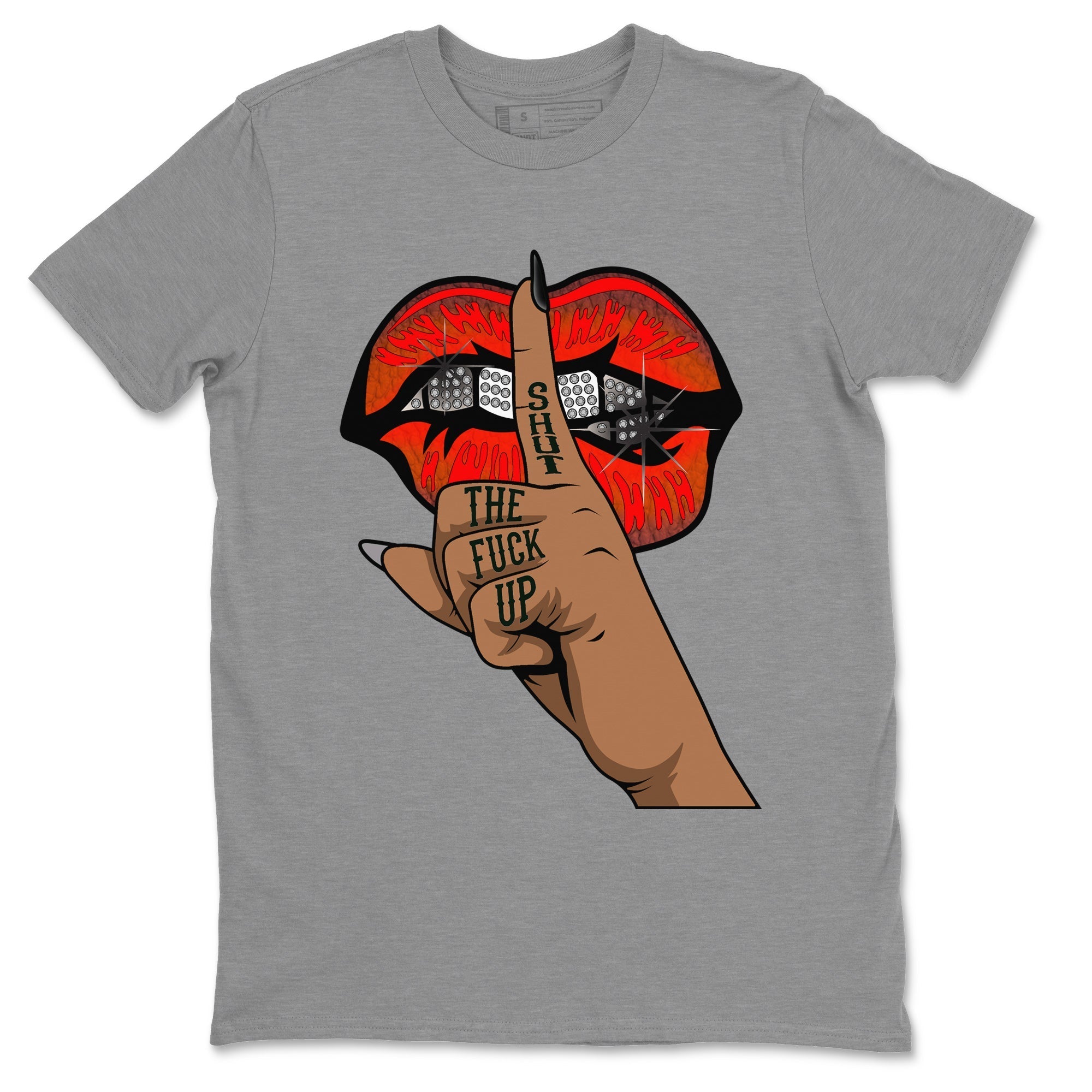 Lips Hand Unisex Tops - Air Jordan 12 Brilliant Orange