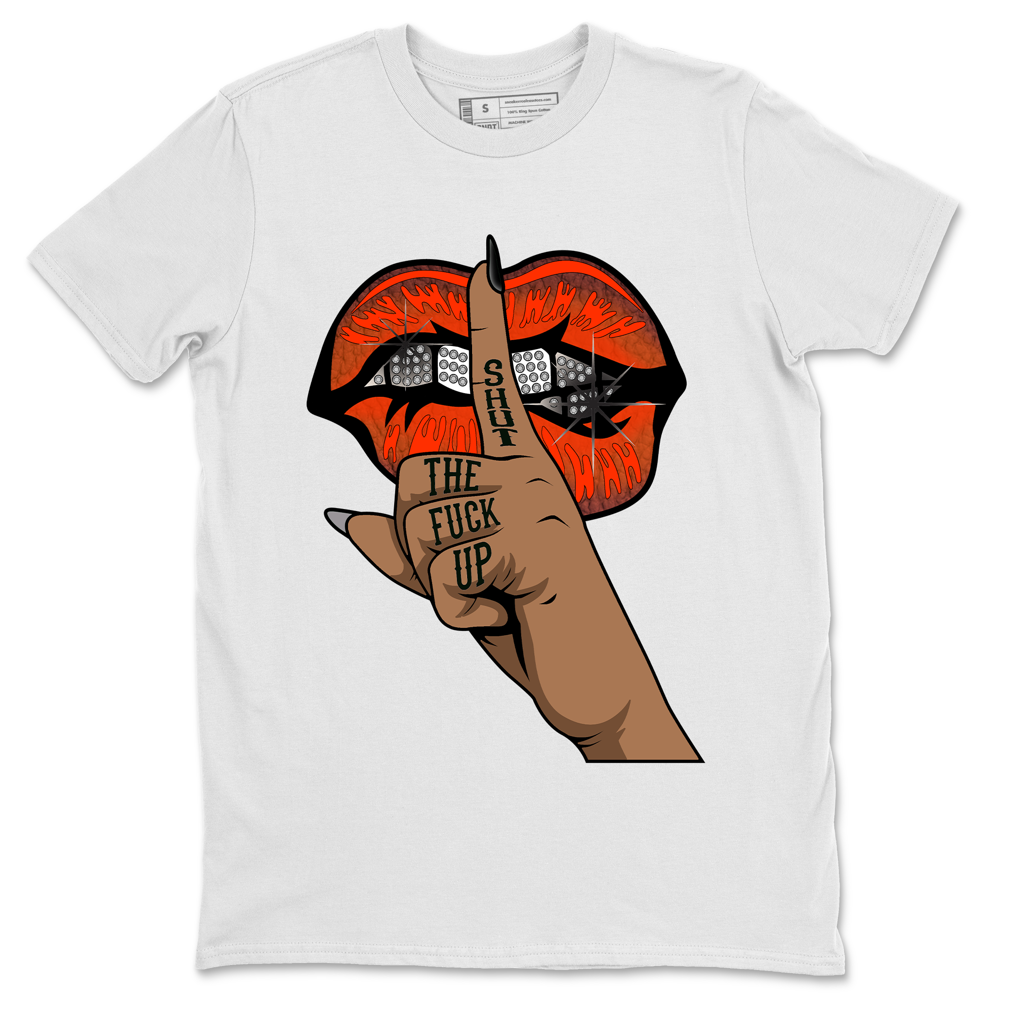 Lips Hand Unisex Tops - Air Jordan 12 Brilliant Orange