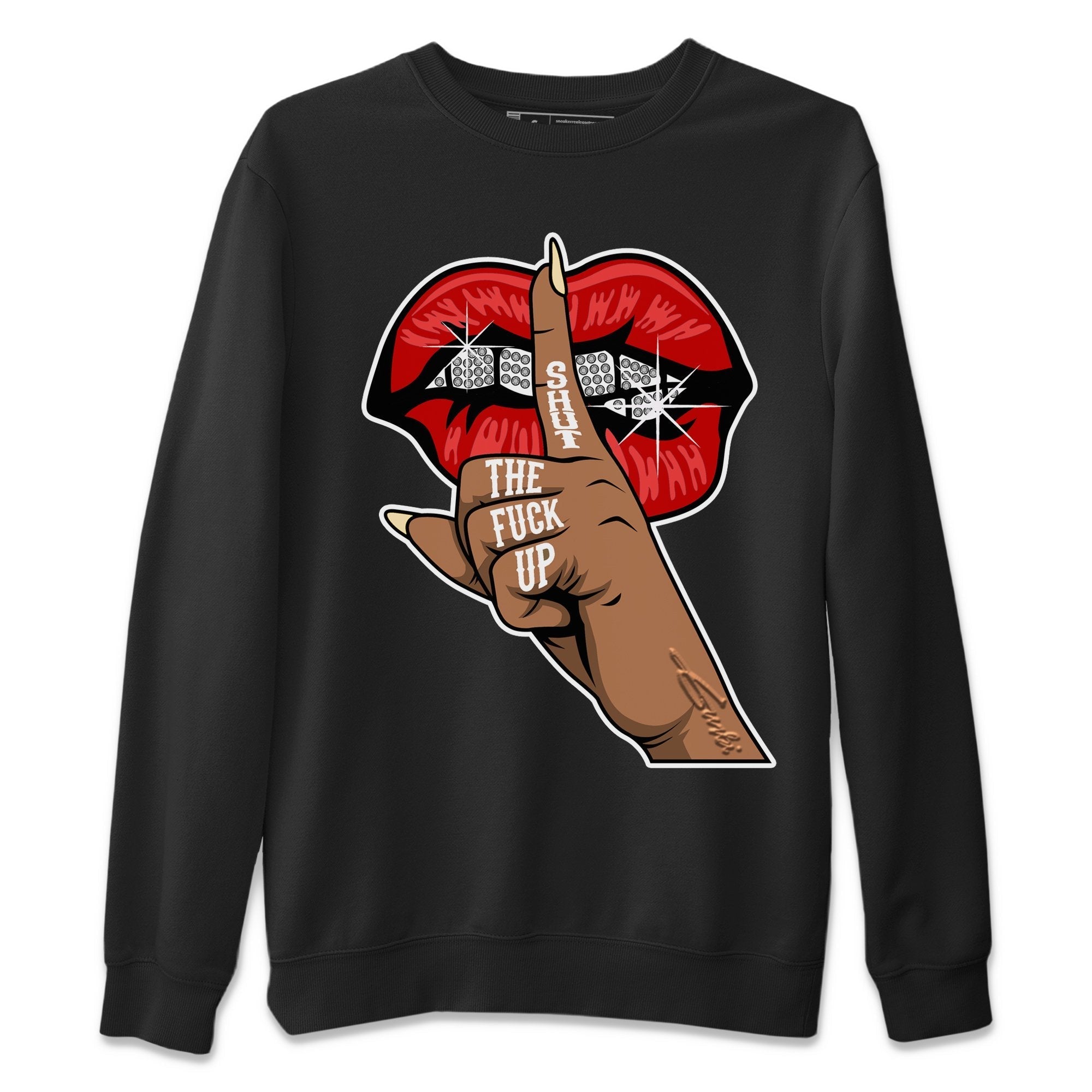 Lips Hand Unisex Tops - Air Jordan 2 OFF-WHITE Varsity Red