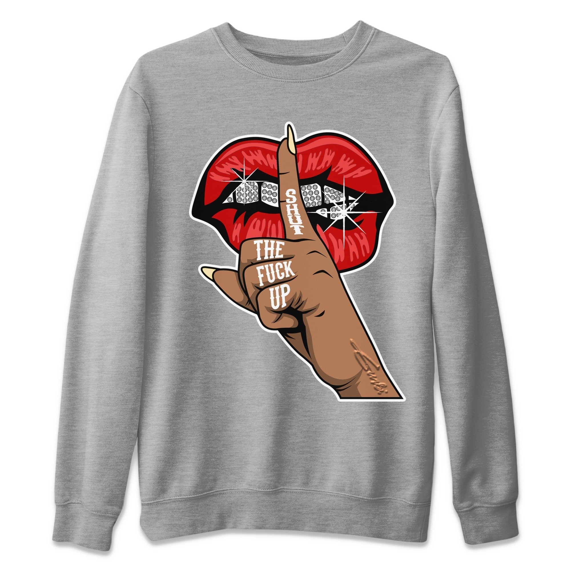Lips Hand Unisex Tops - Air Jordan 2 OFF-WHITE Varsity Red