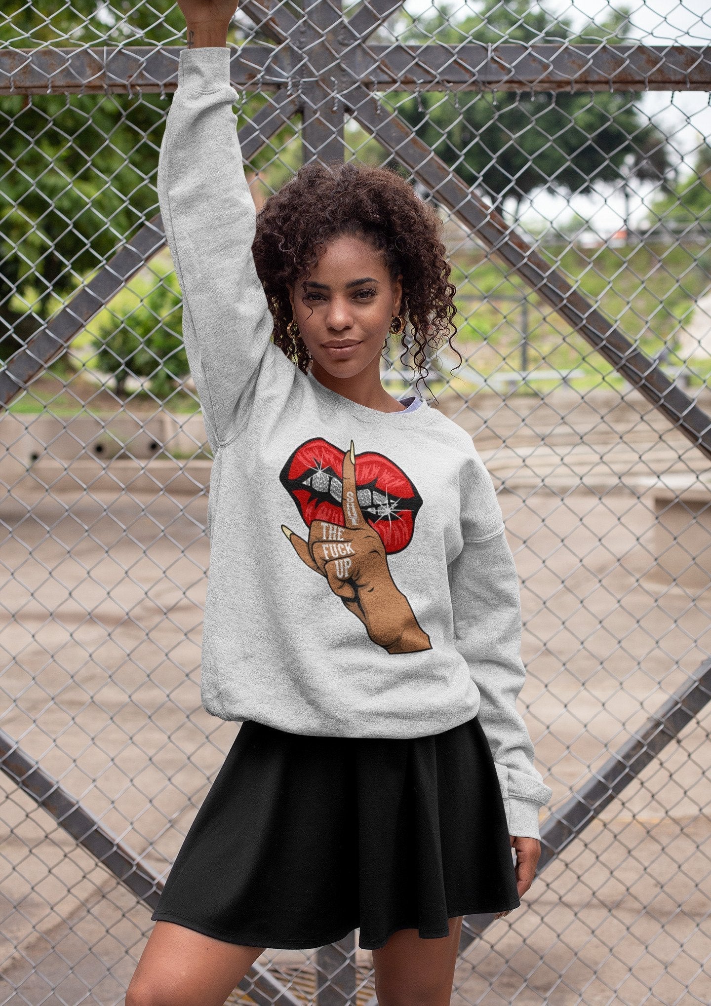 Lips Hand Unisex Tops - Air Jordan 2 OFF-WHITE Varsity Red