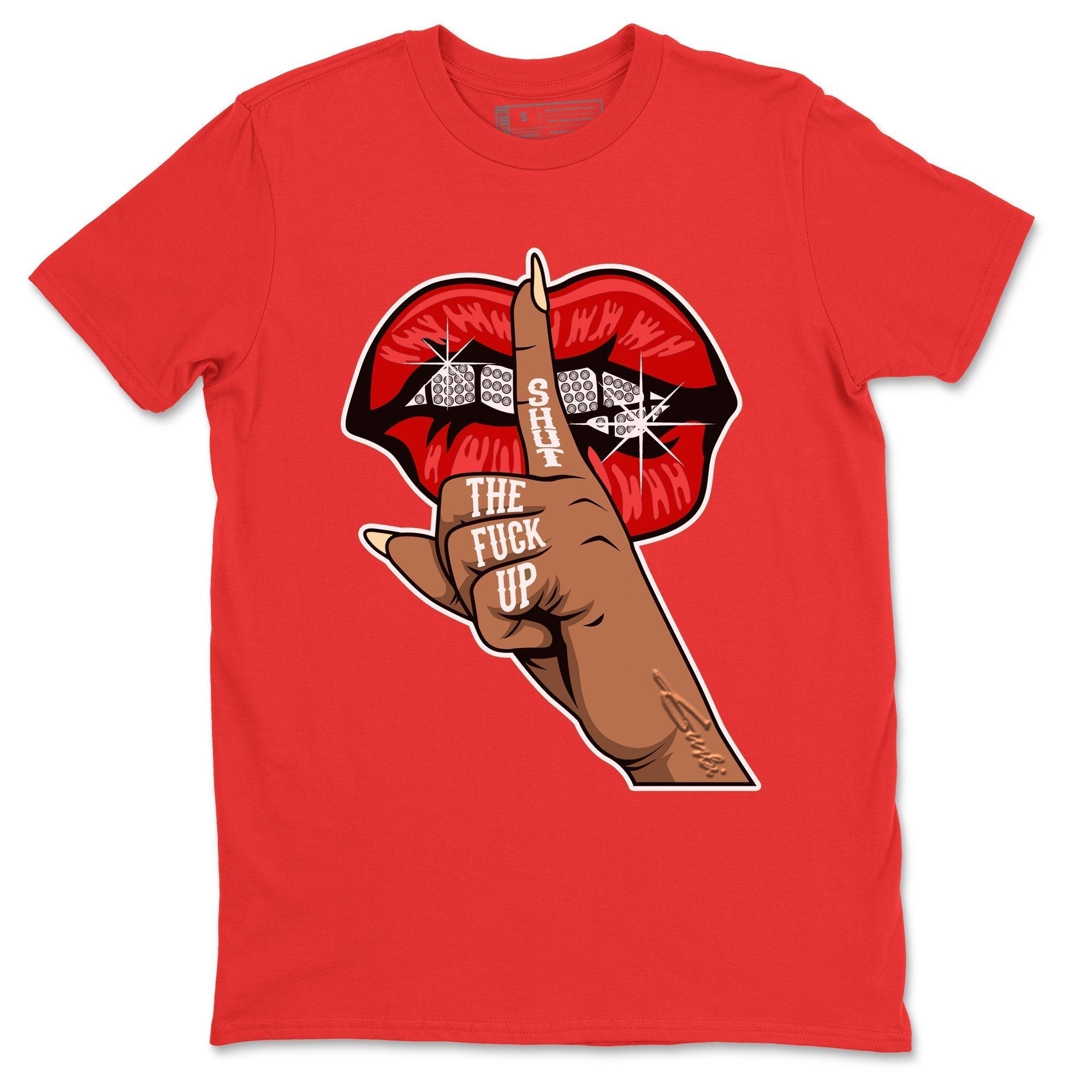 Lips Hand Unisex Tops - Air Jordan 2 OFF-WHITE Varsity Red