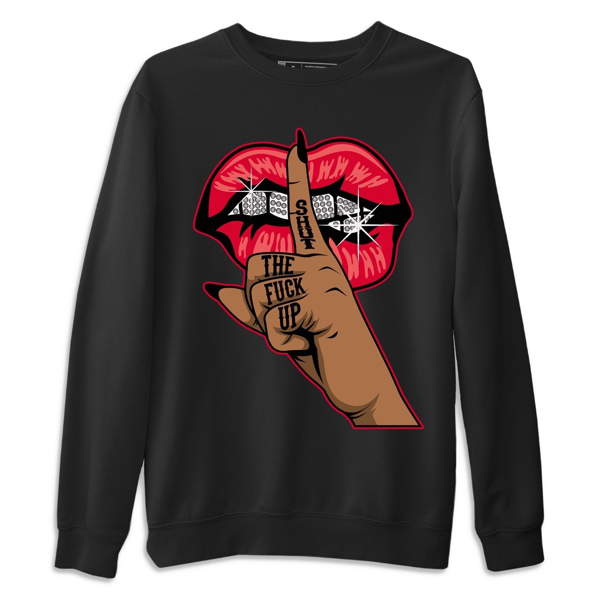 Lips Hand Unisex Tops - Air Jordan 4 Red Thunder