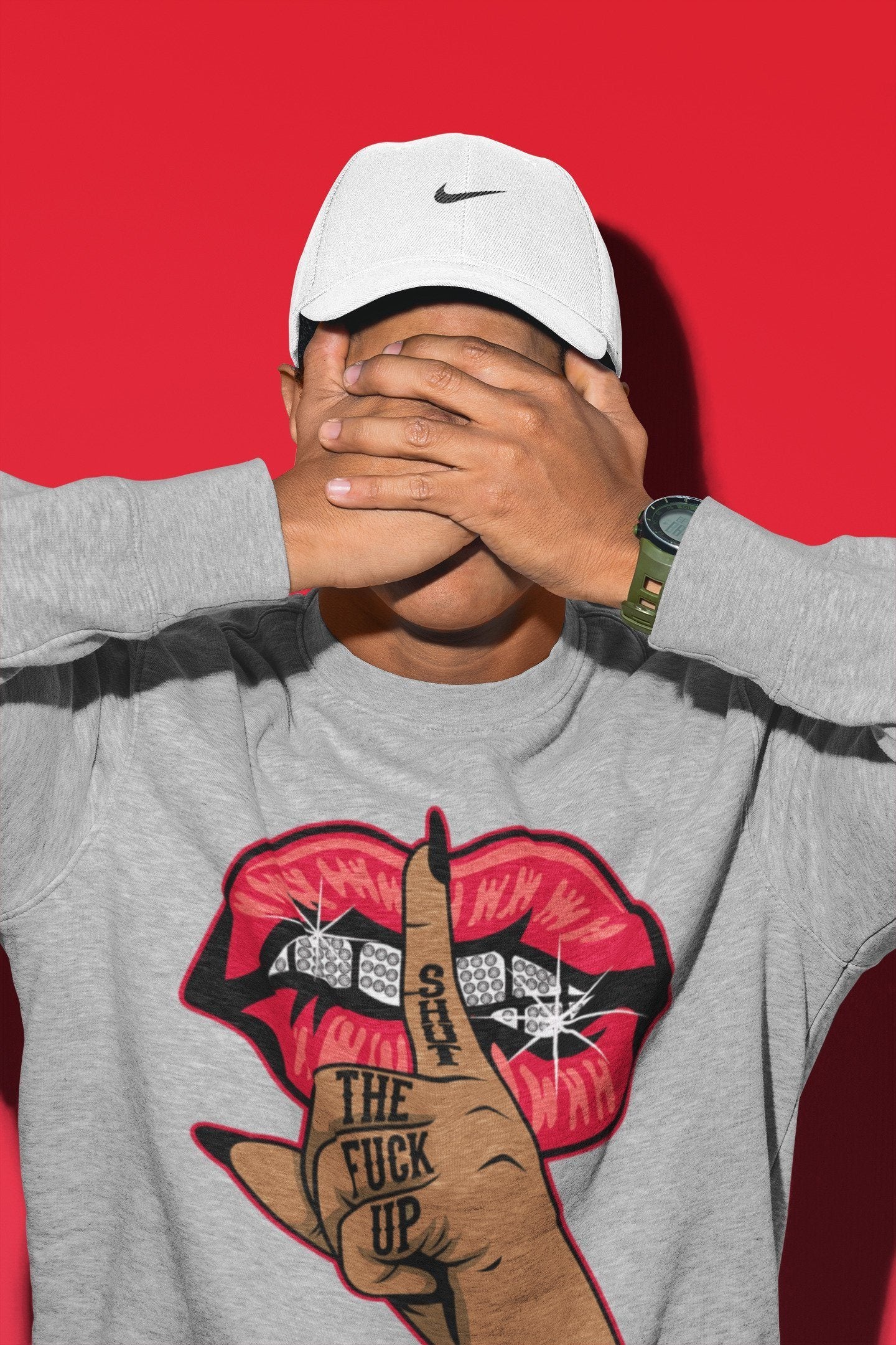 Lips Hand Unisex Tops - Air Jordan 4 Red Thunder