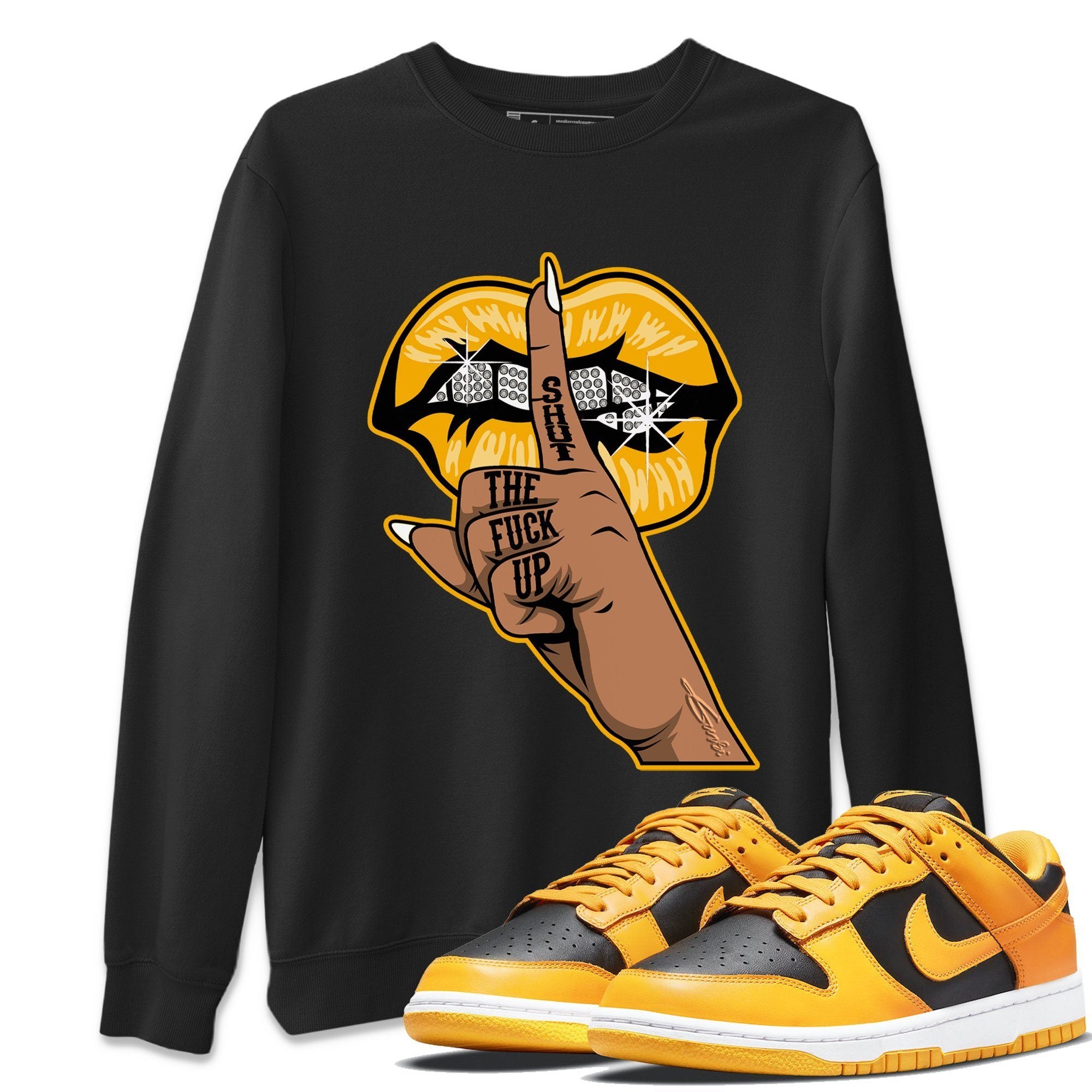 Lips Hand Unisex Tops - Dunk Championship Goldenrod