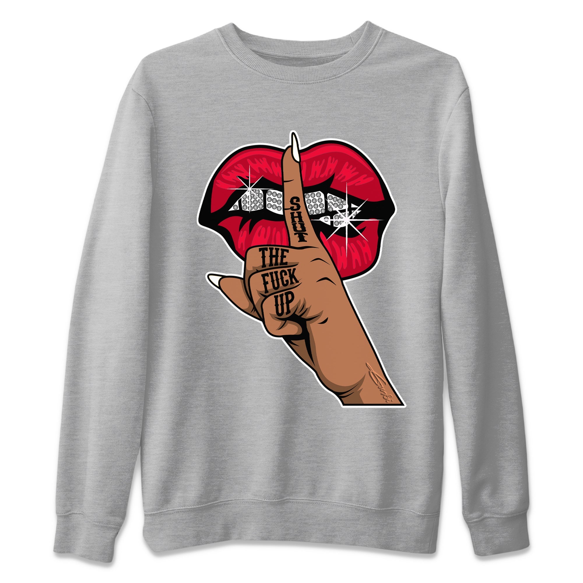 Lips Hand Unisex Tops - Air Jordan 1 Bred Patent