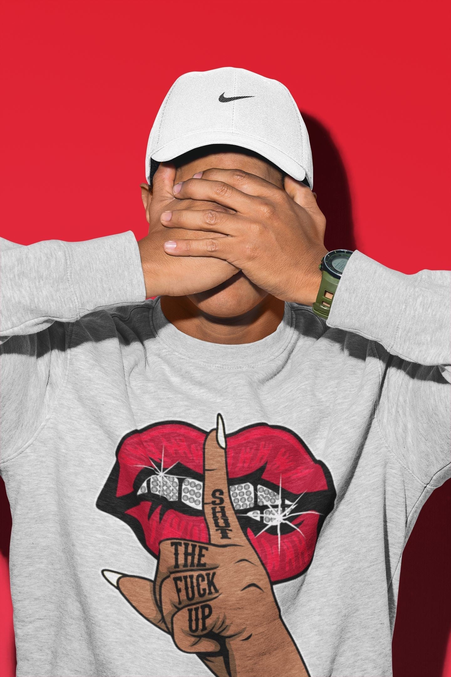Lips Hand Unisex Tops - Air Jordan 1 Bred Patent