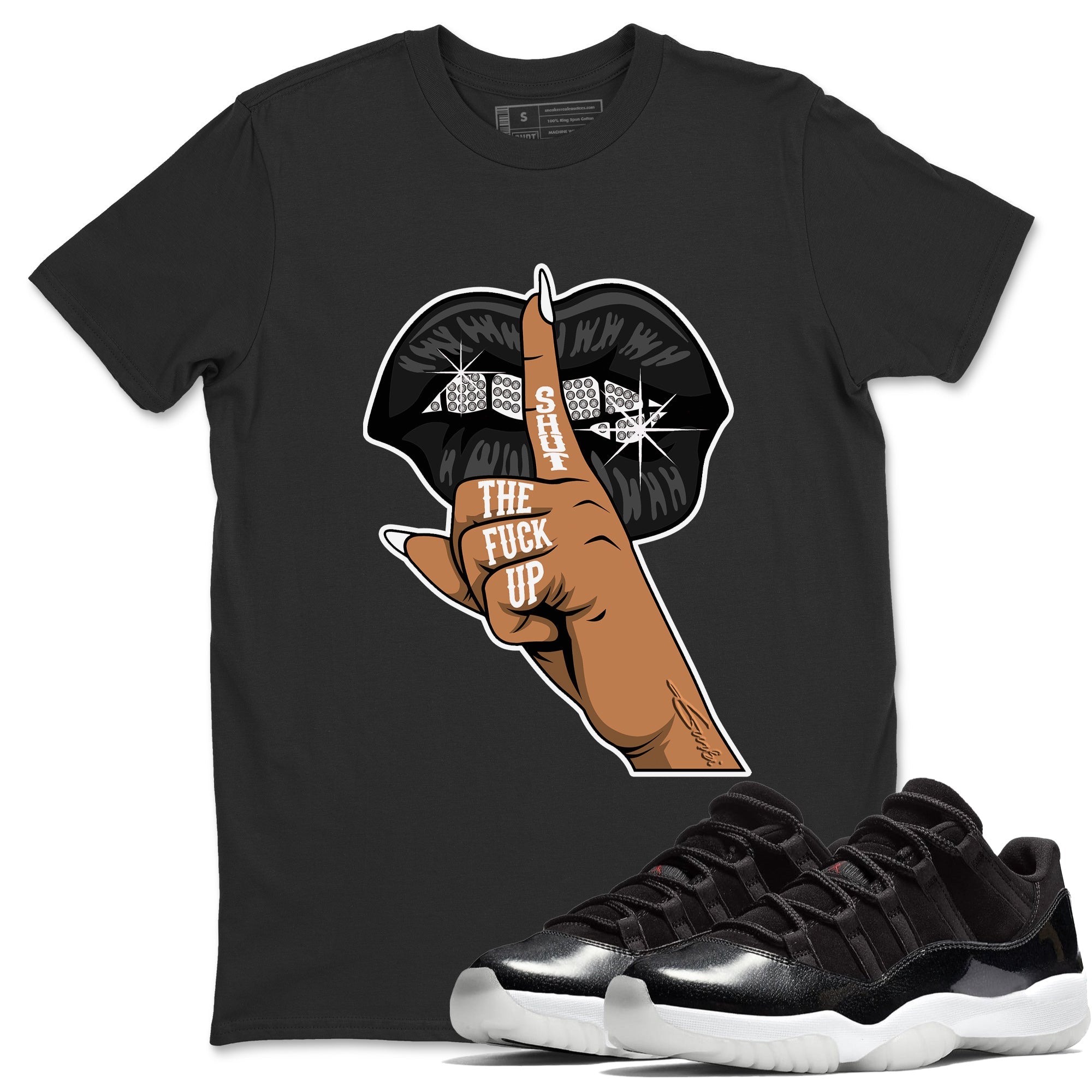Lips Hand Unisex Tops - Air Jordan 11 72-10