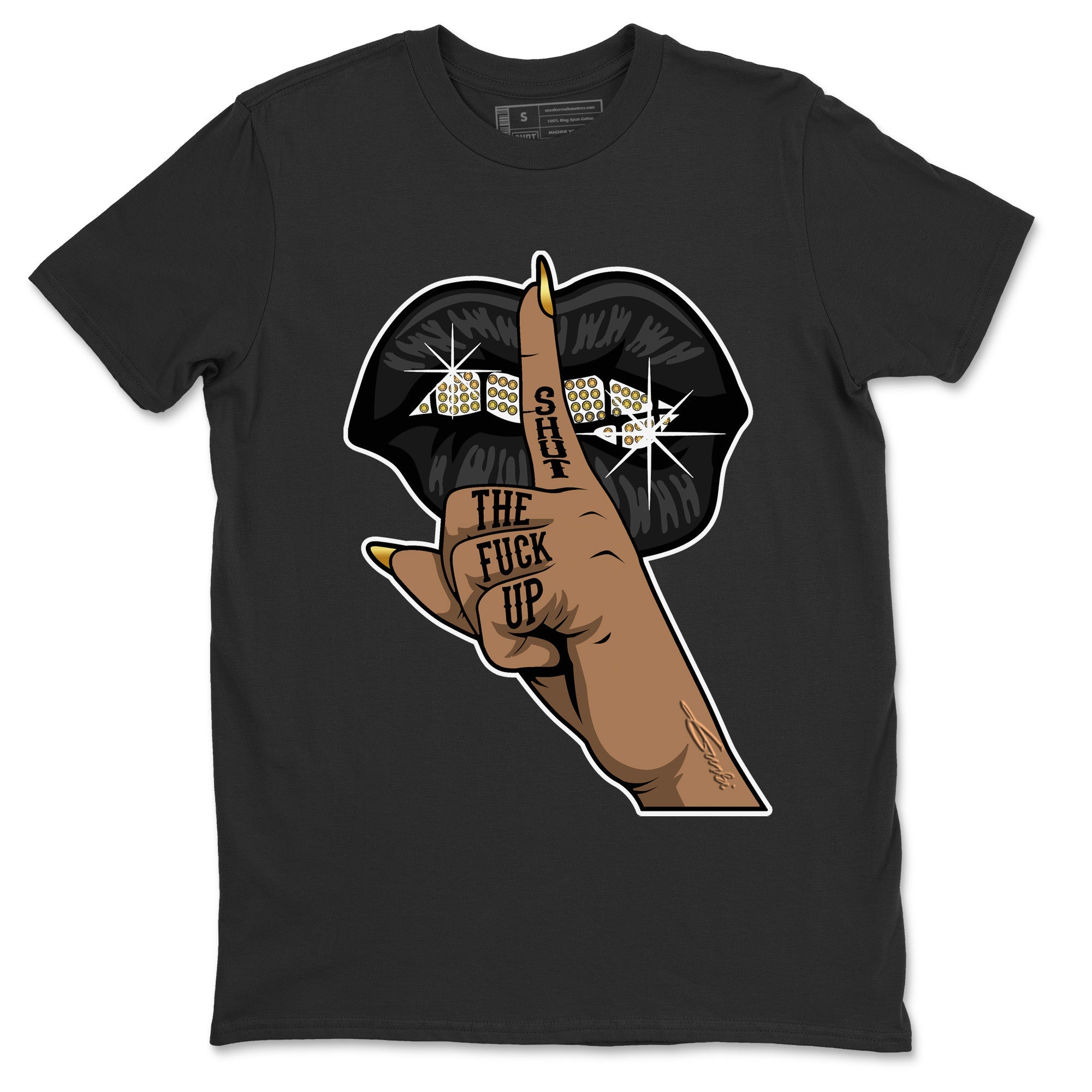 Lips Hand Unisex Tops - Air Jordan 12 Black Taxi