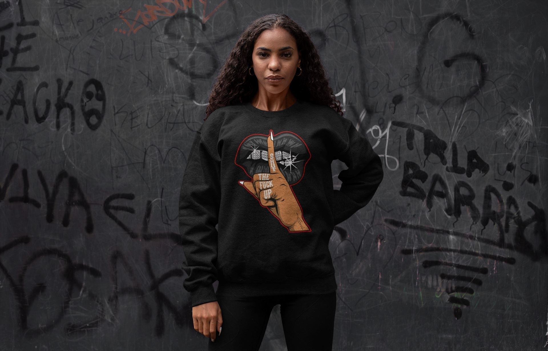Lips Hand Unisex Tops - Air Jordan 12 Playoffs