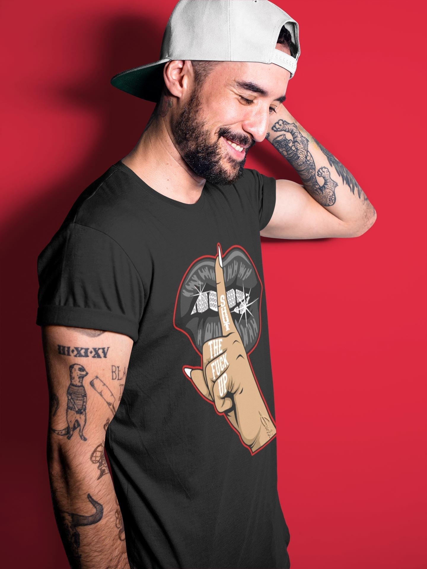 Lips Hand Unisex Tops - Air Jordan 12 Playoffs
