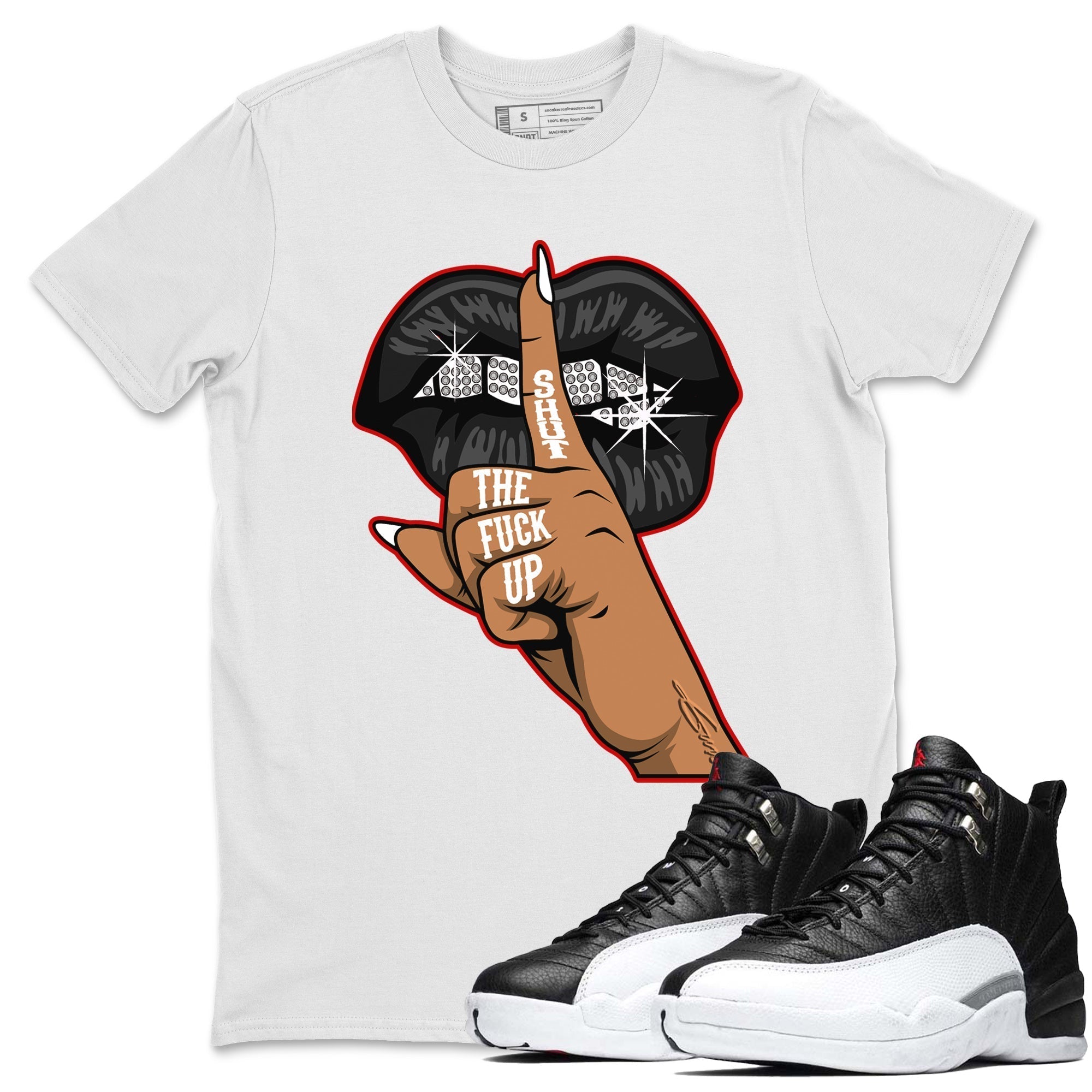 Lips Hand Unisex Tops - Air Jordan 12 Playoffs