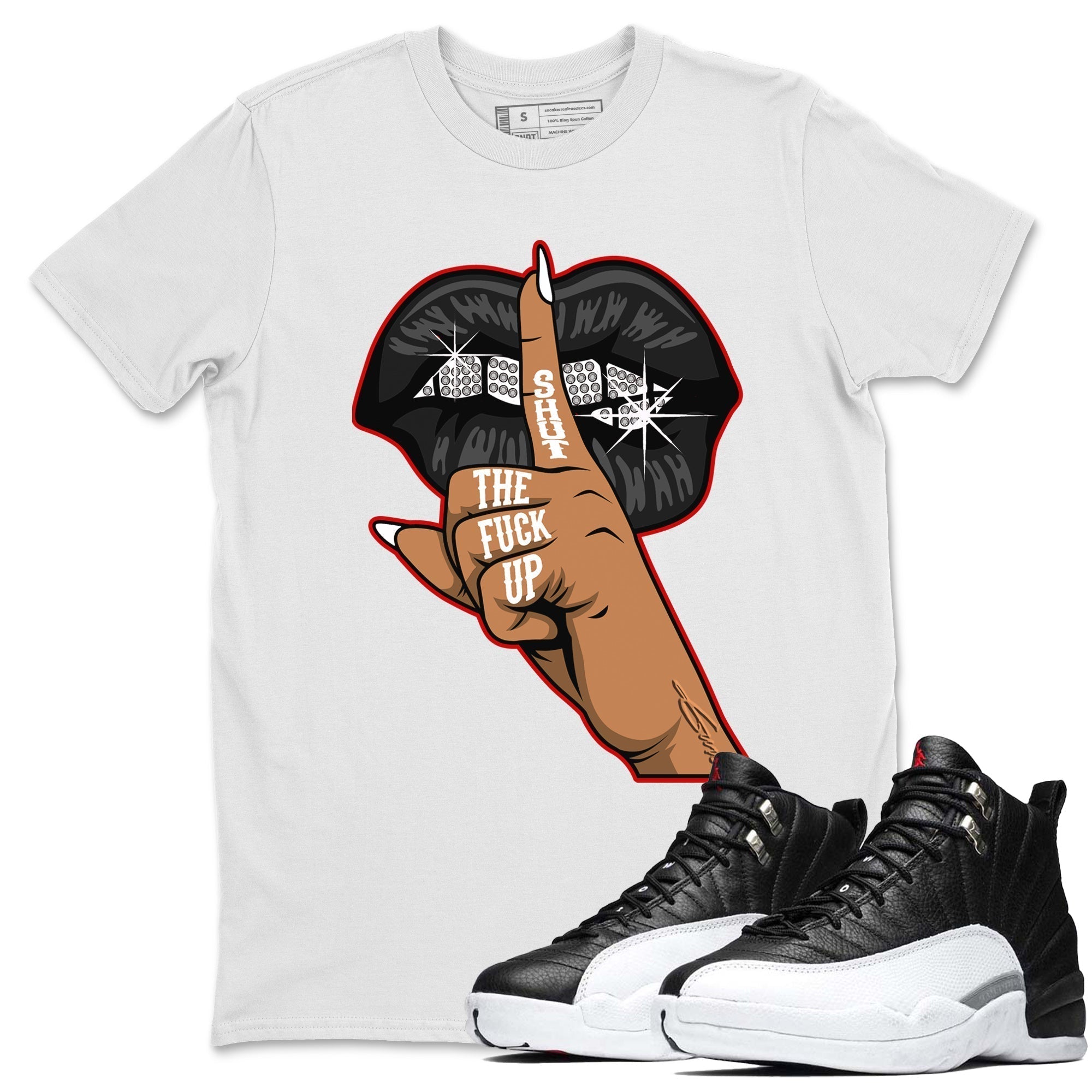 Lips Hand Unisex Tops - Air Jordan 12 Playoffs