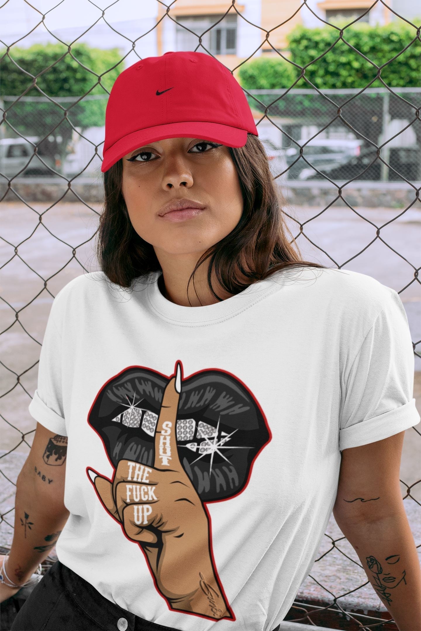 Lips Hand Unisex Tops - Air Jordan 12 Playoffs