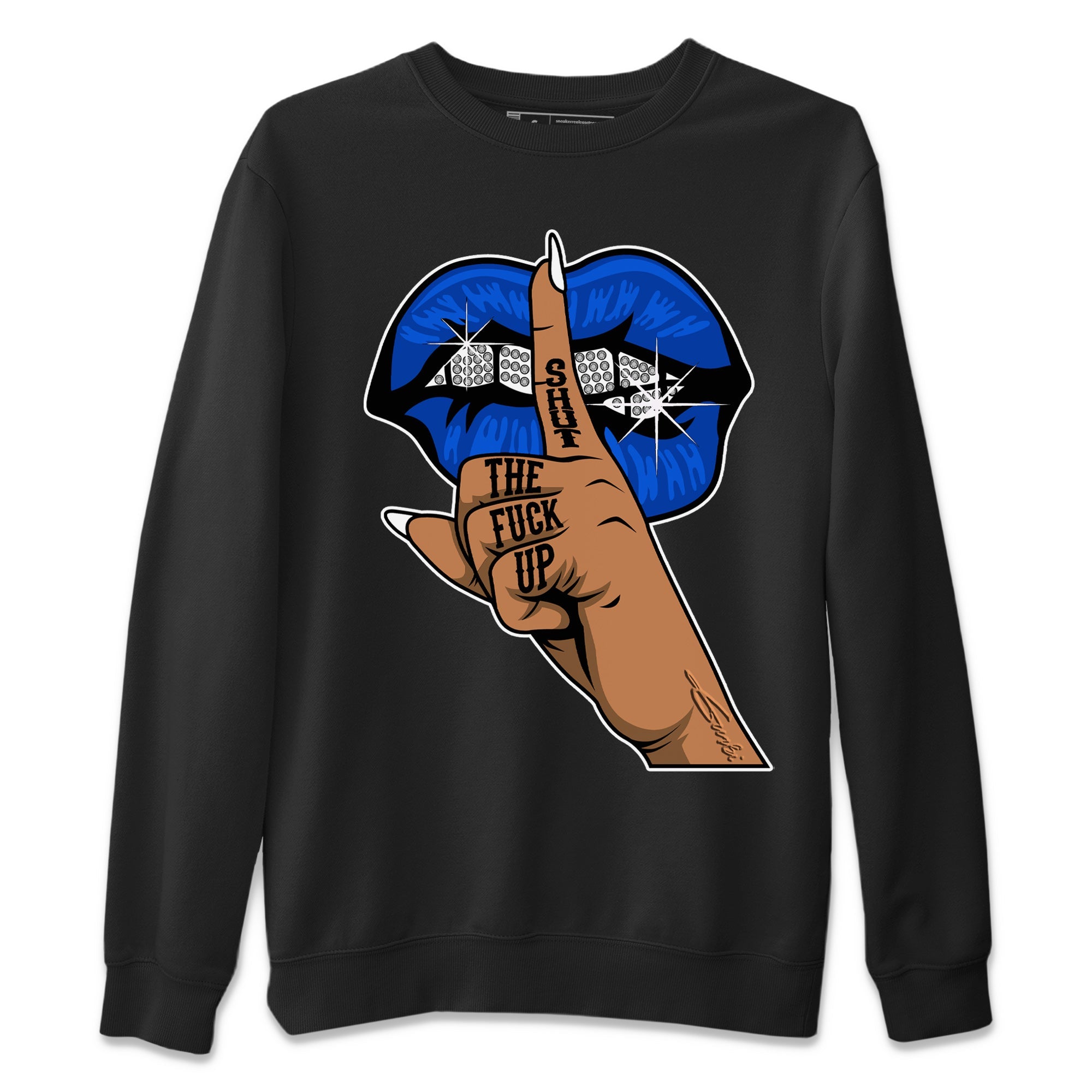 Lips Hand Unisex Tops - Air Jordan 5 Racer Blue