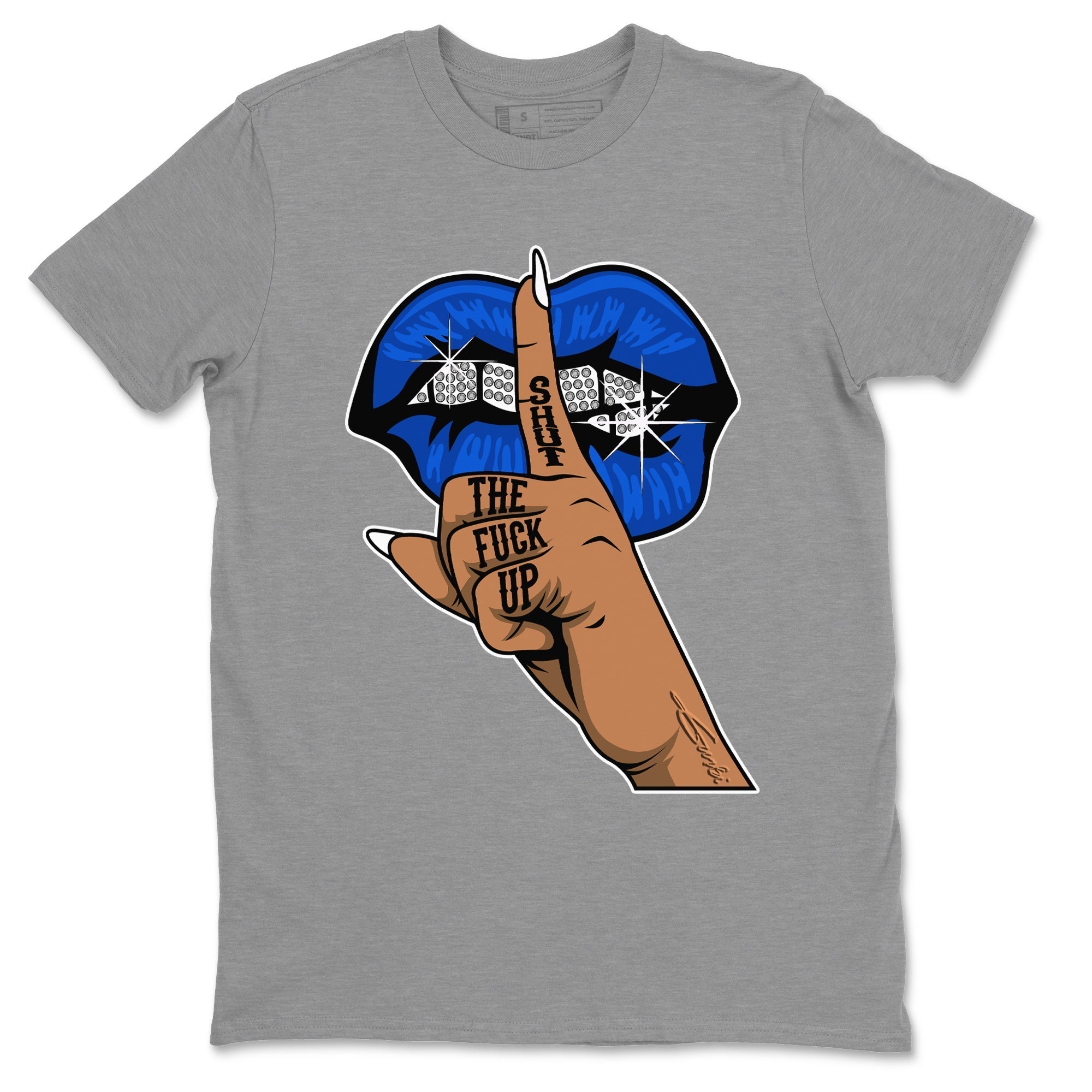 Lips Hand Unisex Tops - Air Jordan 5 Racer Blue