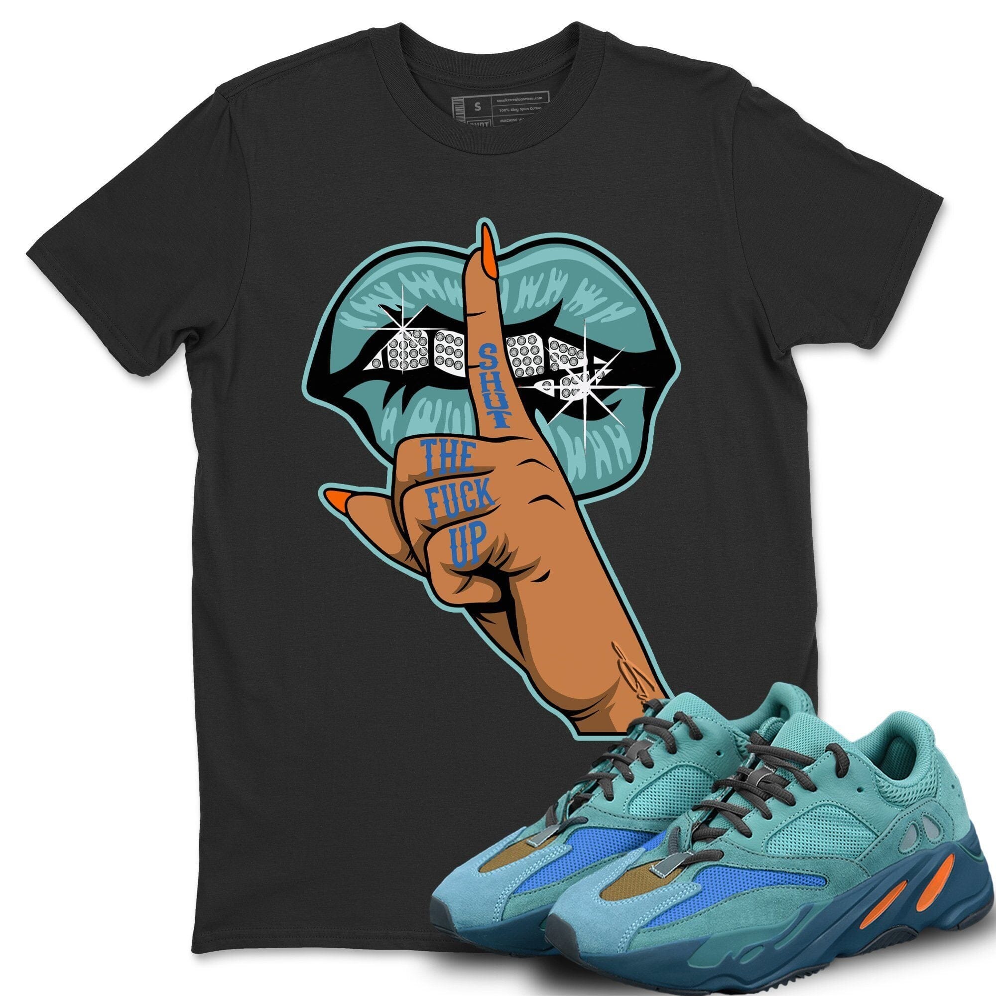 Lips Hand Unisex Tops - Yeezy 700 Faded Azure