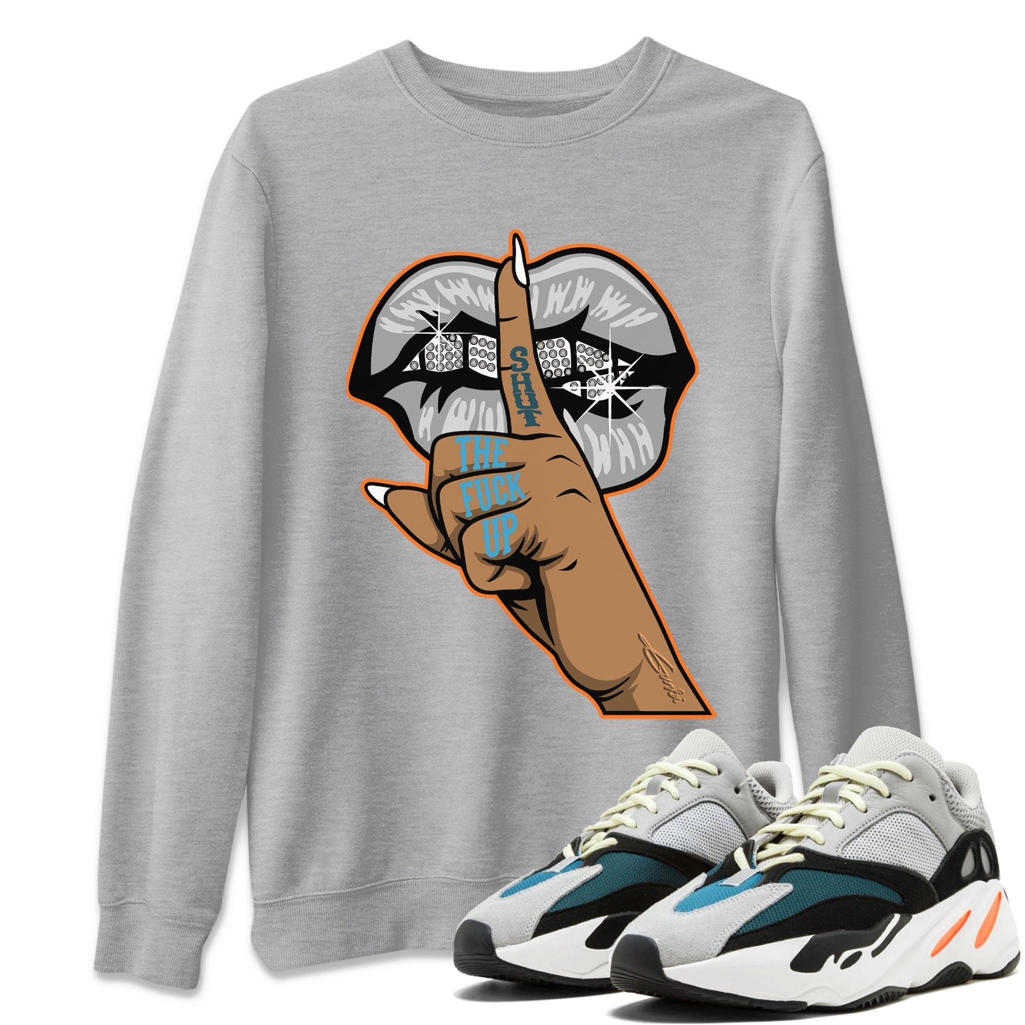 Lips Hand Unisex Tops - Yeezy 700 Wave Runner