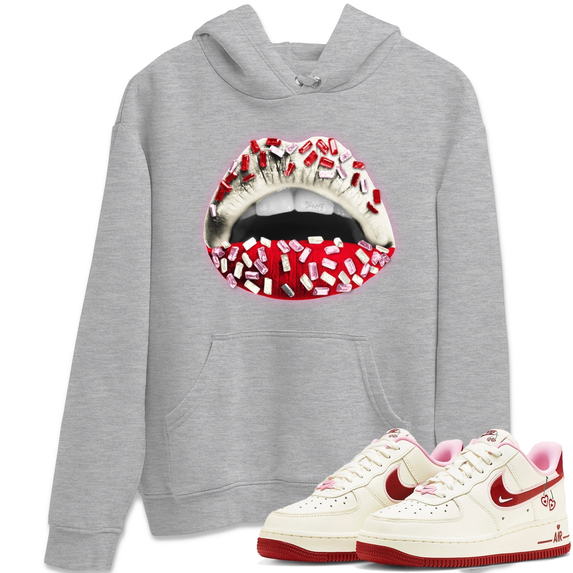 Lips Jewel Unisex Tops - Air Force 1 Valentines Day