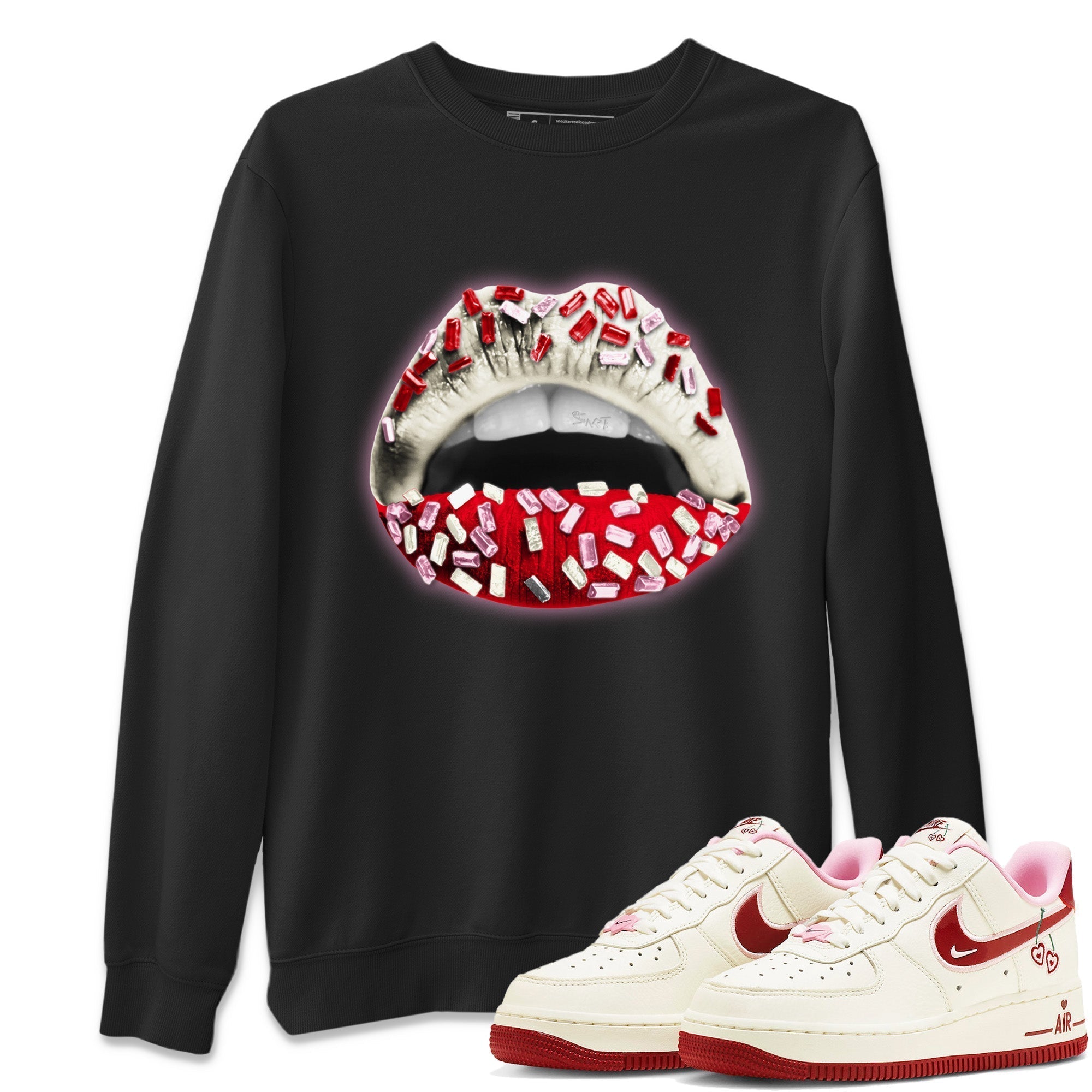 Lips Jewel Unisex Tops - Air Force 1 Valentines Day