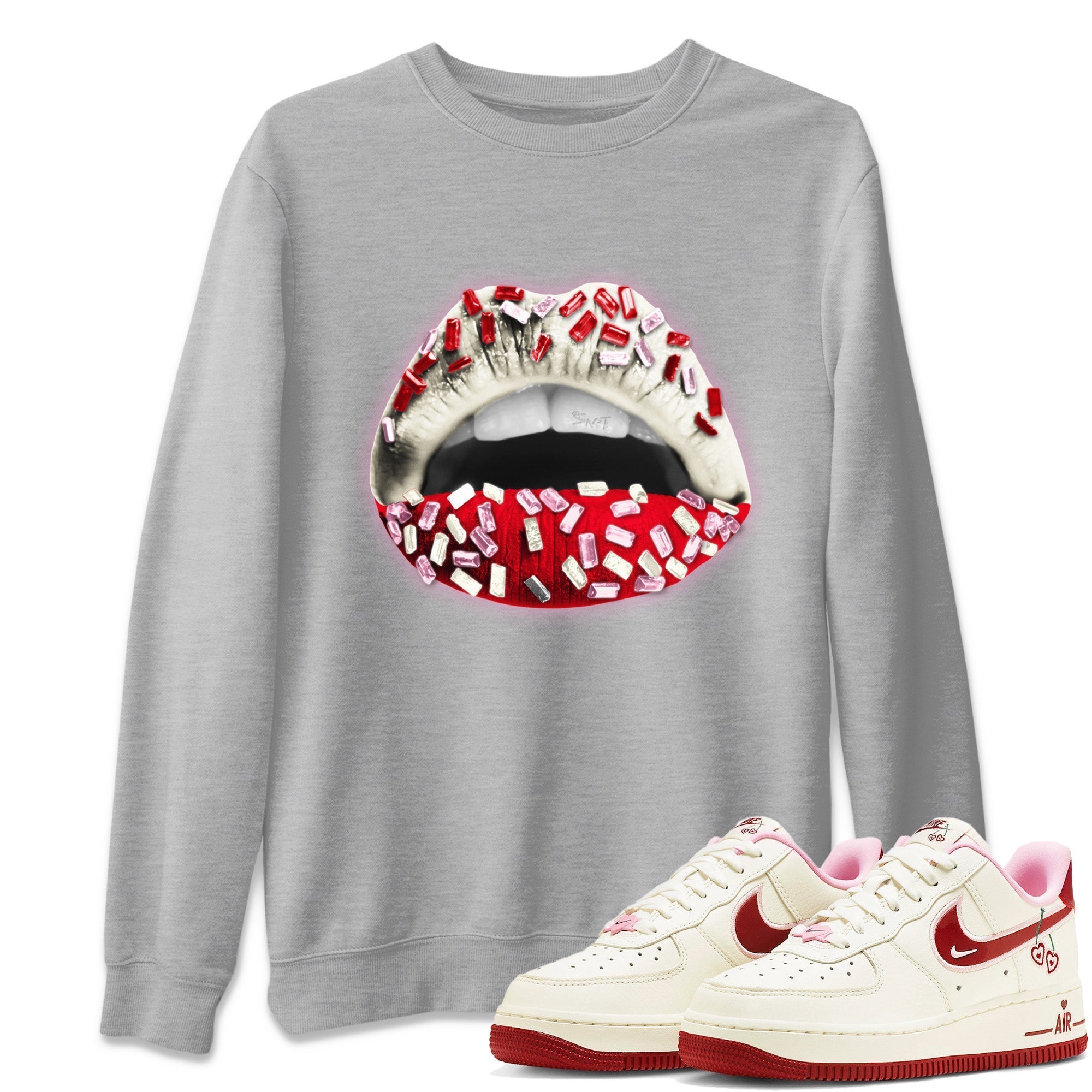 Lips Jewel Unisex Tops - Air Force 1 Valentines Day