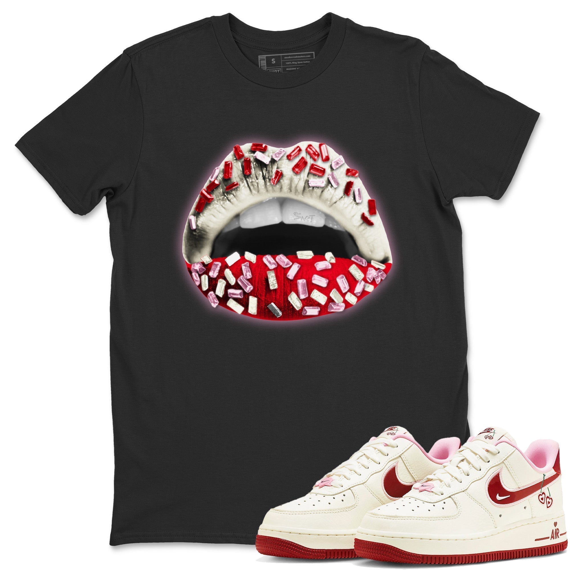 Lips Jewel Unisex Tops - Air Force 1 Valentines Day