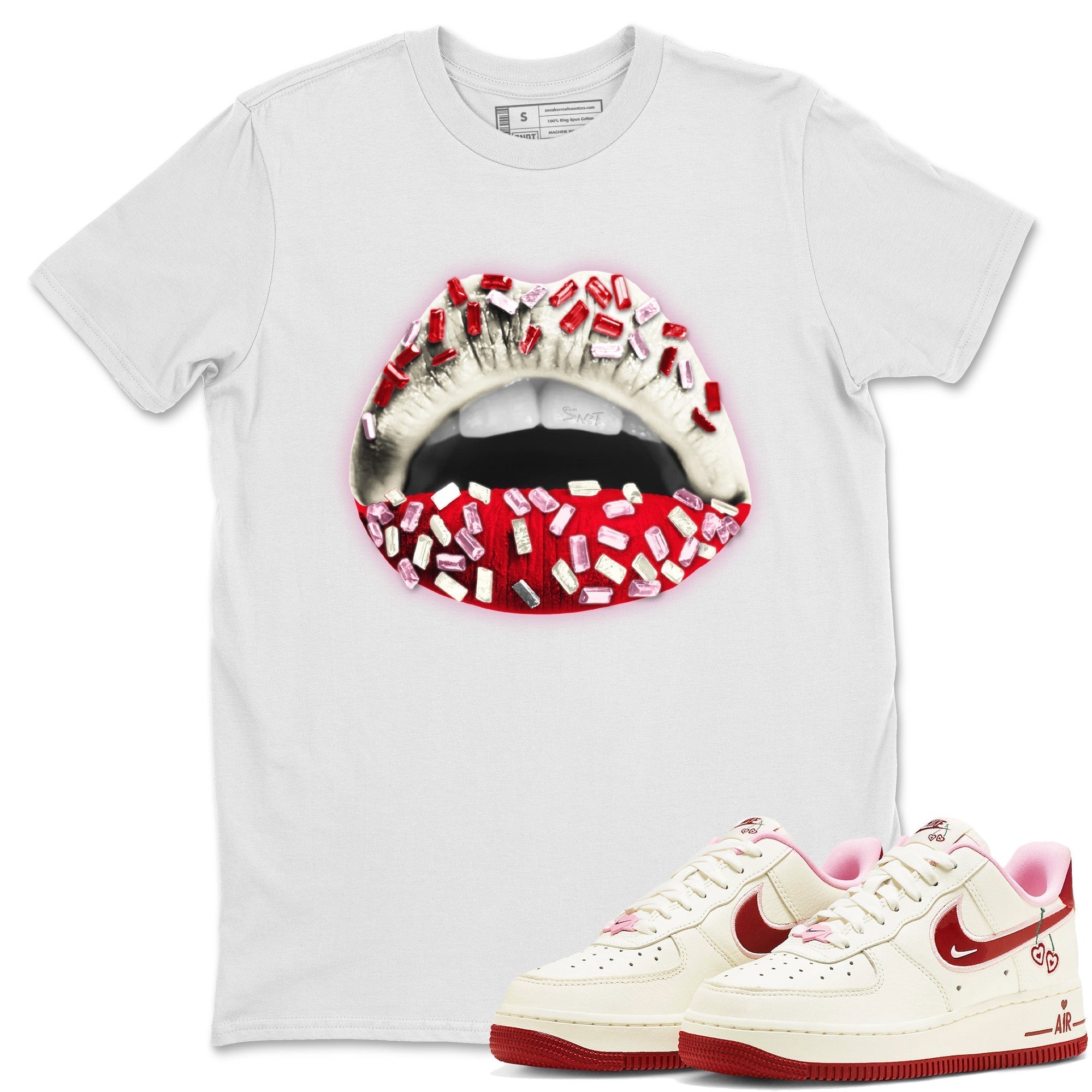 Lips Jewel Unisex Tops - Air Force 1 Valentines Day
