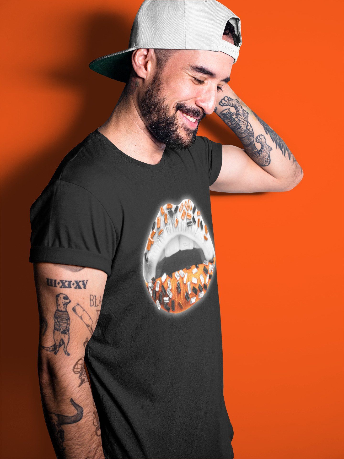 Lips Jewel Unisex Tops - Air Jordan 1 Electro Orange