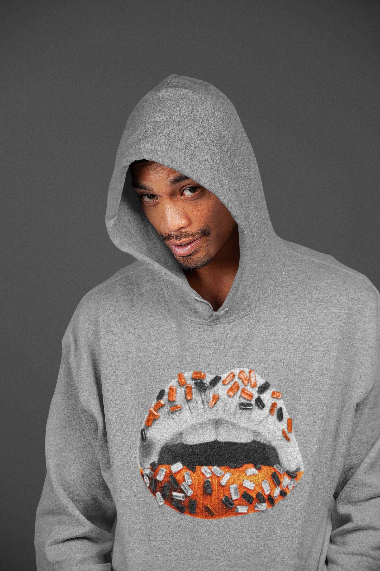 Lips Jewel Unisex Tops - Air Jordan 1 Electro Orange