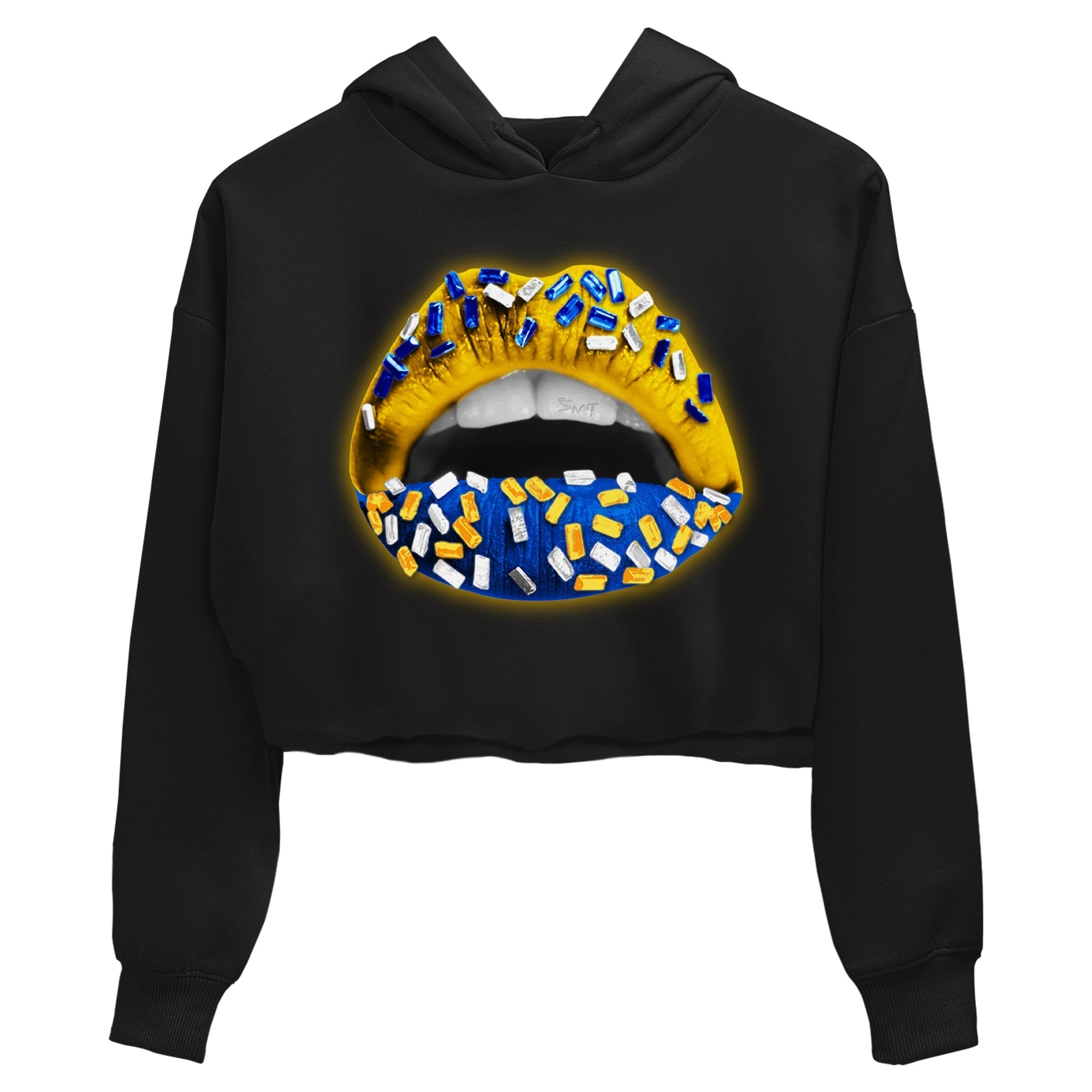 Lips Jewel Women's Tops - Air Jordan 1 Game Royal Varsity Maize