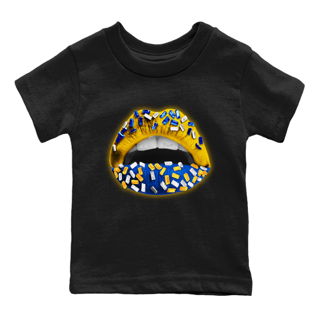 Lips Jewel Kids Tops - Air Jordan 1 Game Royal Varsity Maize