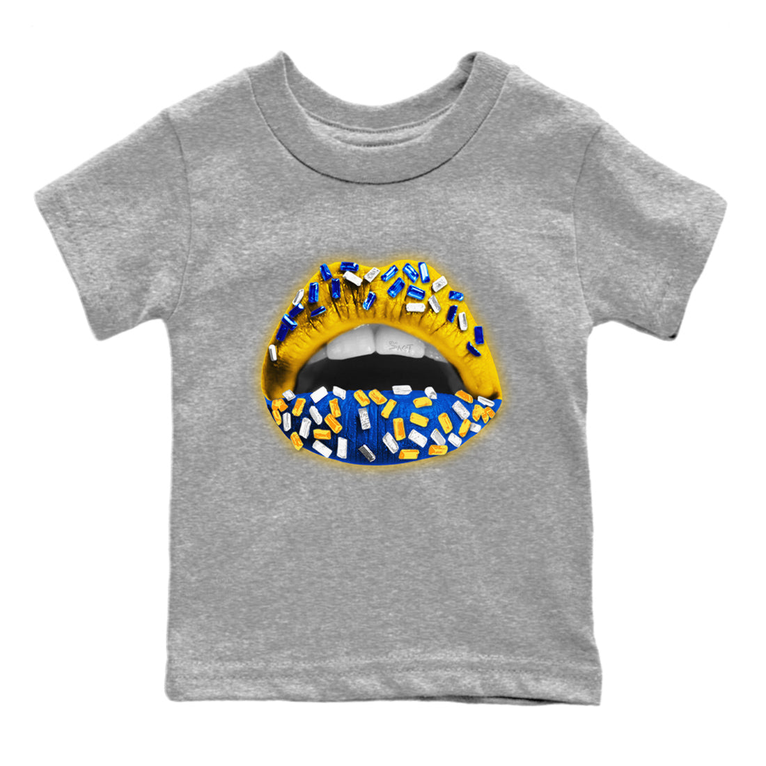 Lips Jewel Kids Tops - Air Jordan 1 Game Royal Varsity Maize