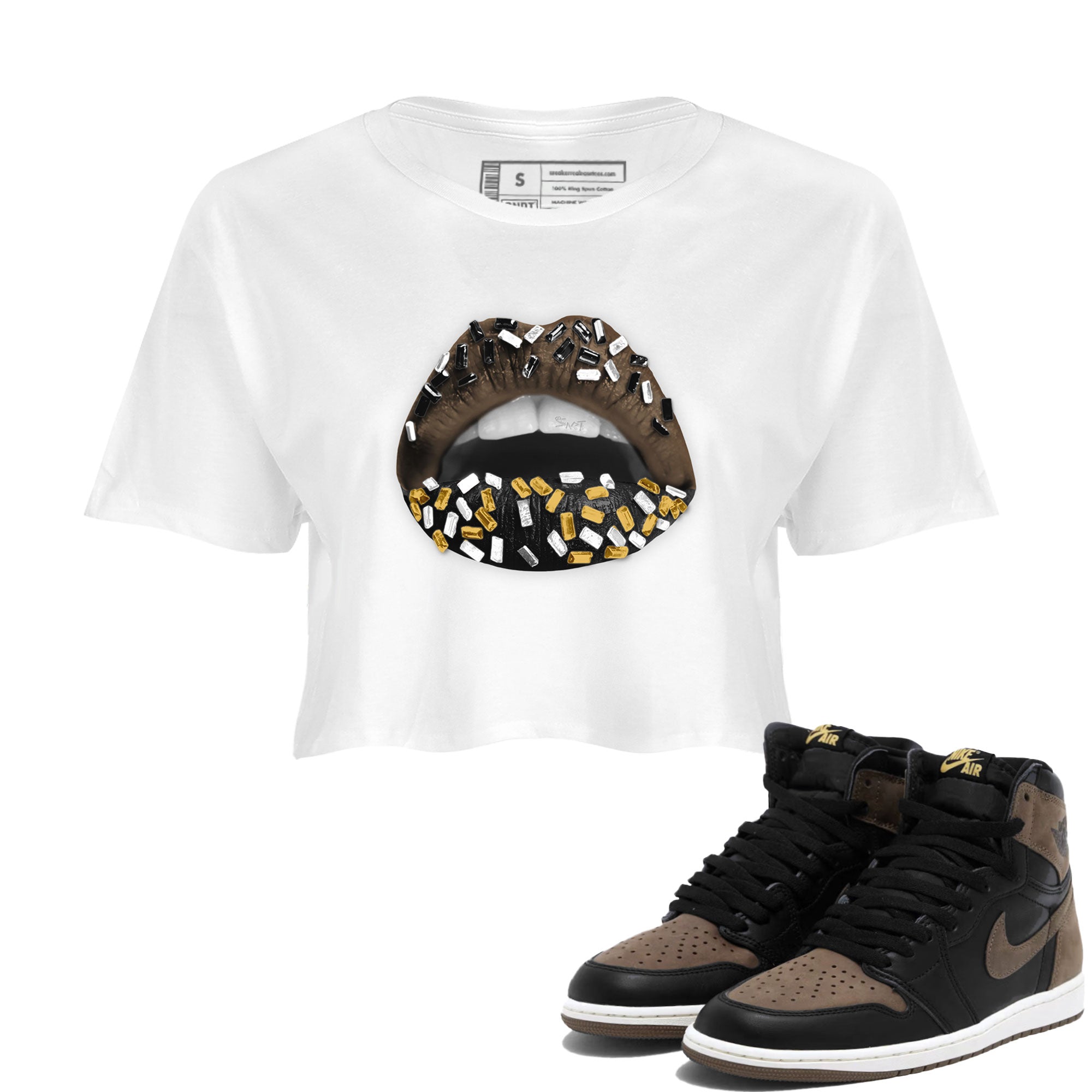 Lips Jewel snkmatch Women's Top - Air Jordan 1 Palomino