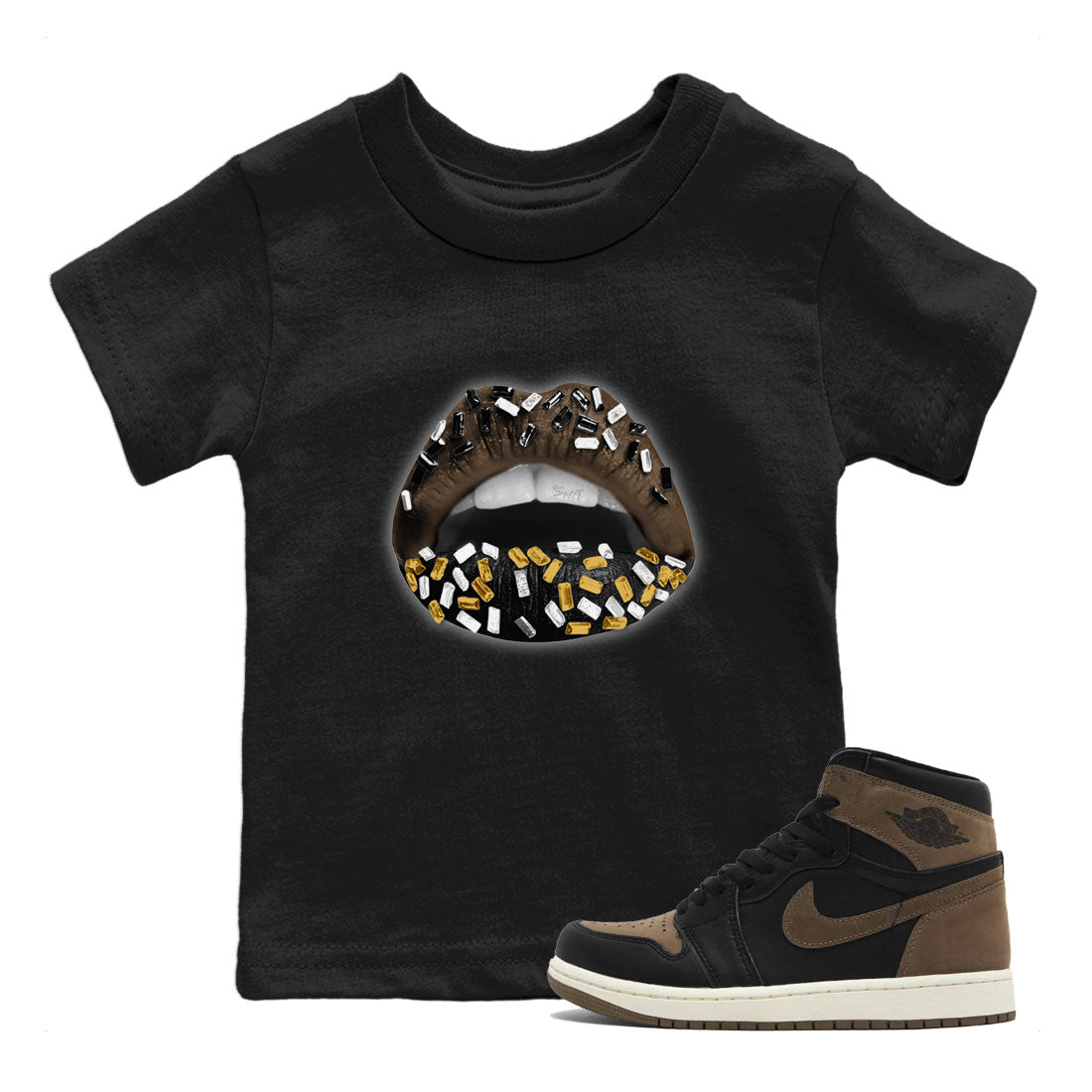 Lips Jewel snkmatch Tee Kids - Air Jordan 1 Palomino